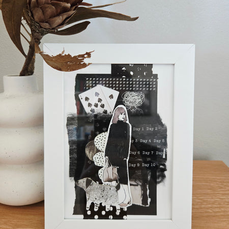 Mixed media framed artwork ~ 