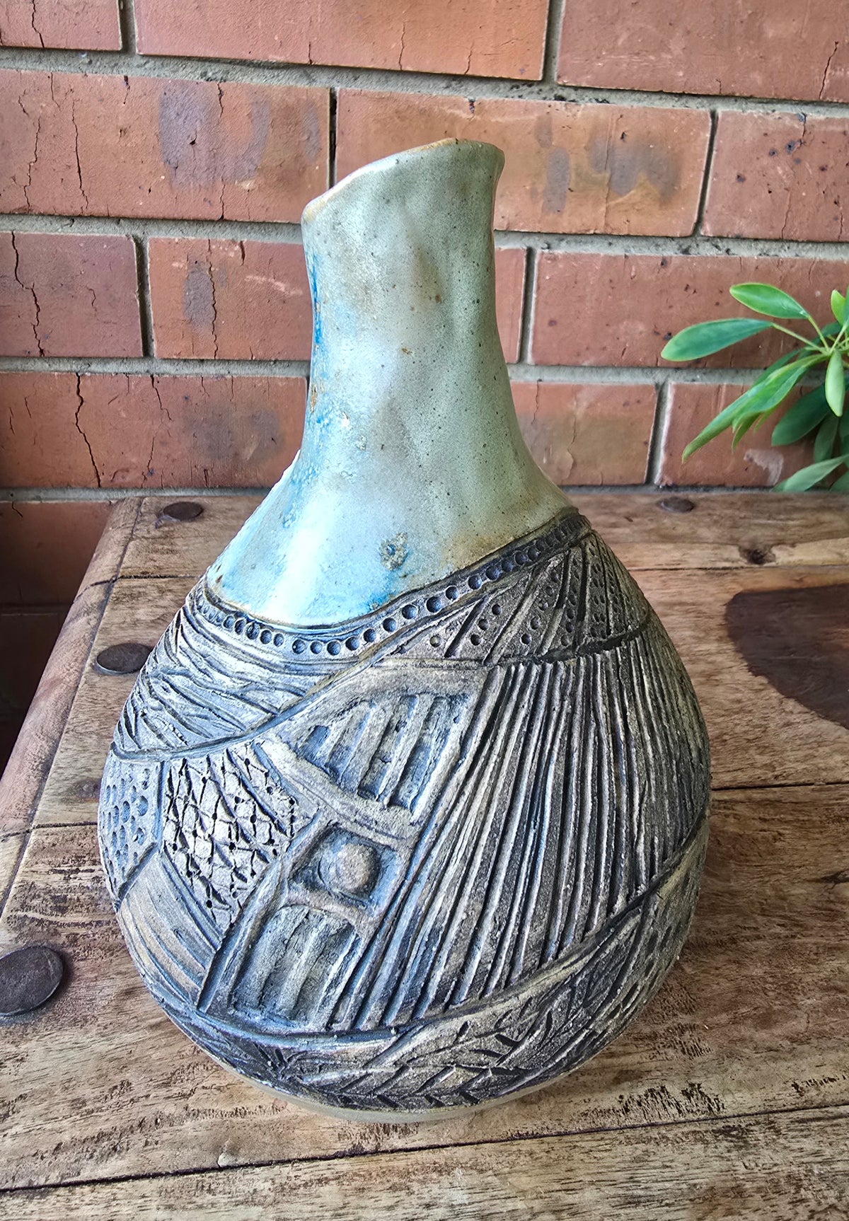 Carved vase