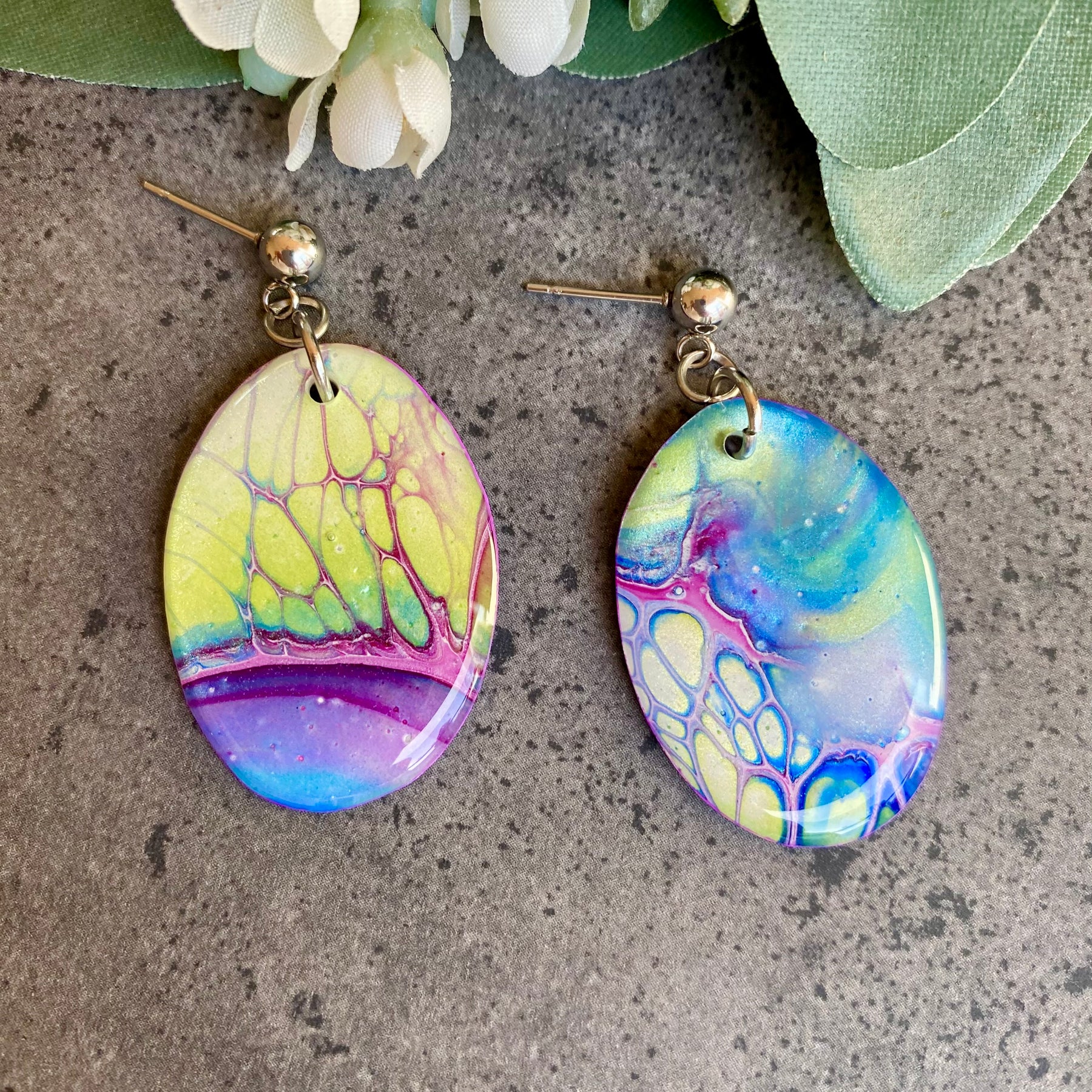 Unmatched Oval Artisan Earrings