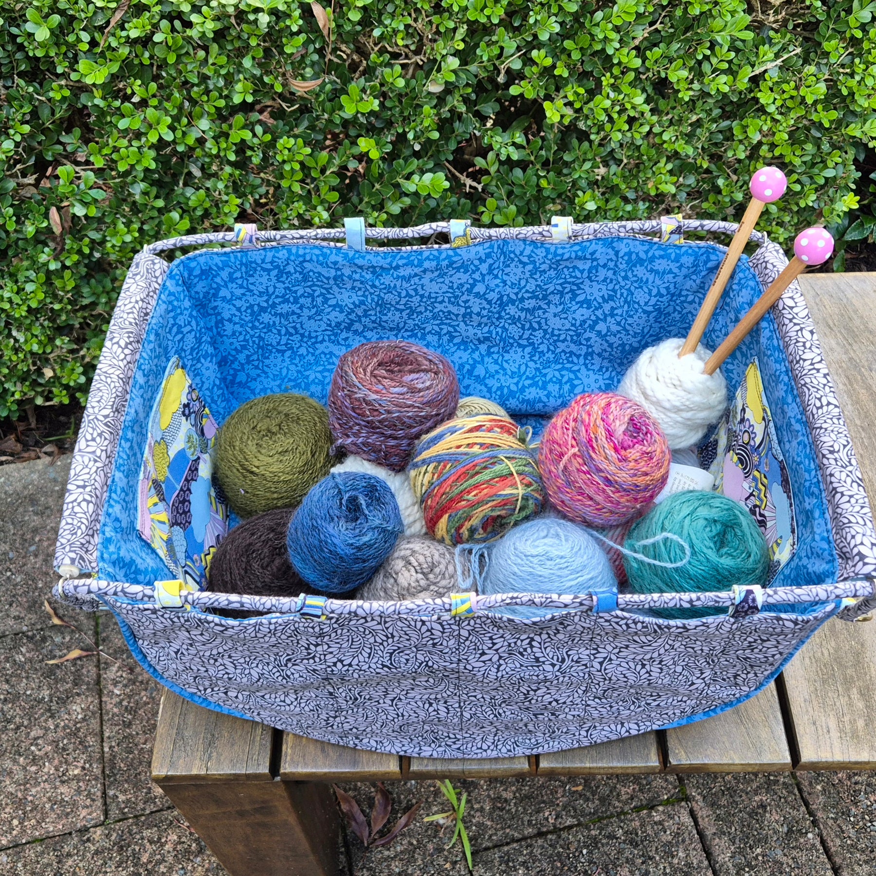 Large Knitting Project Bag – Convertible Tote