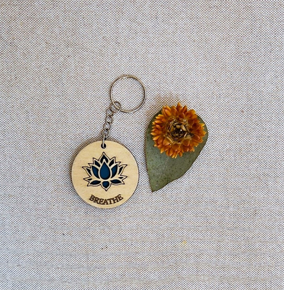 BREATHE - Handcrafted Timber Keyrings