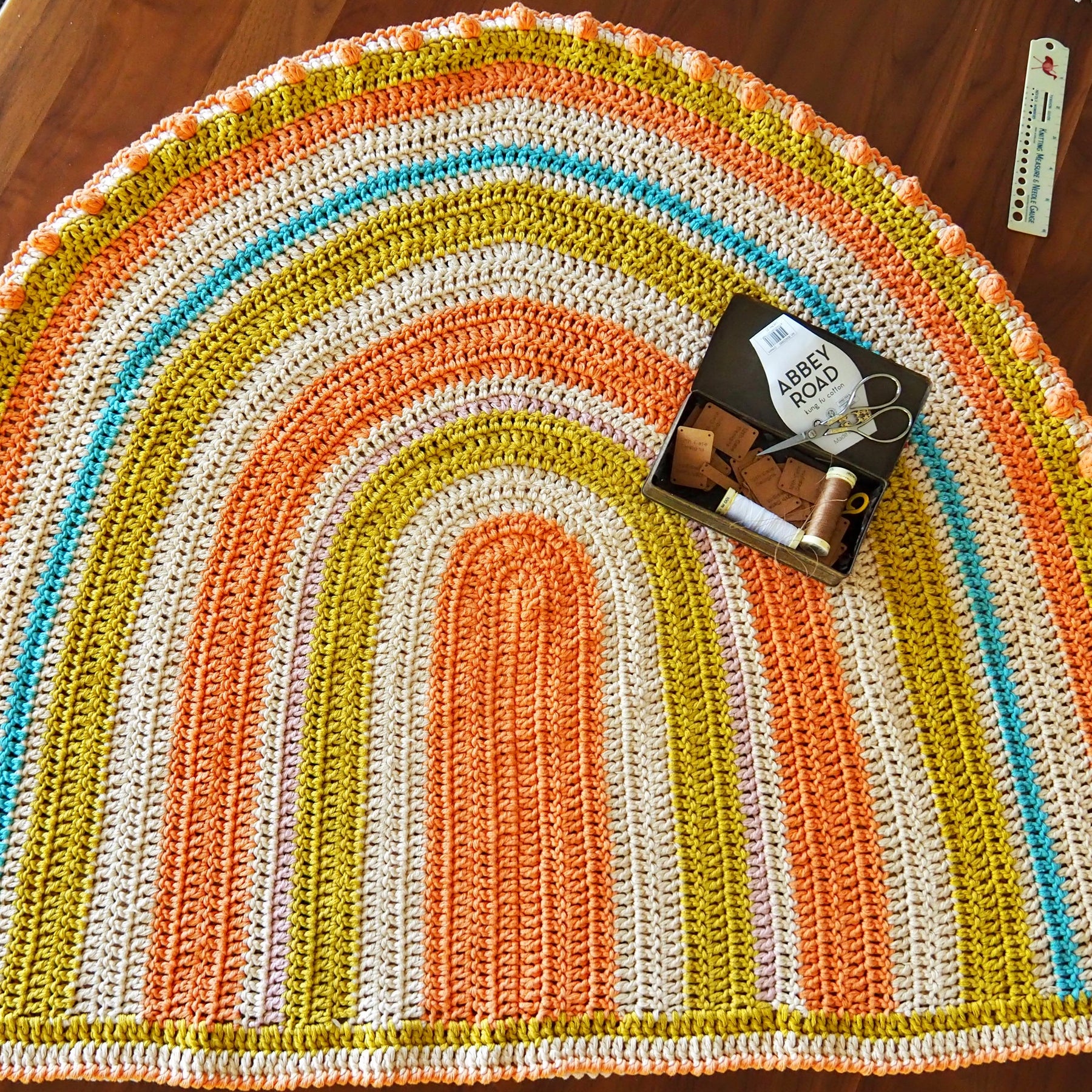 Crochet Rainbow Baby Blanket (Organic Cotton)