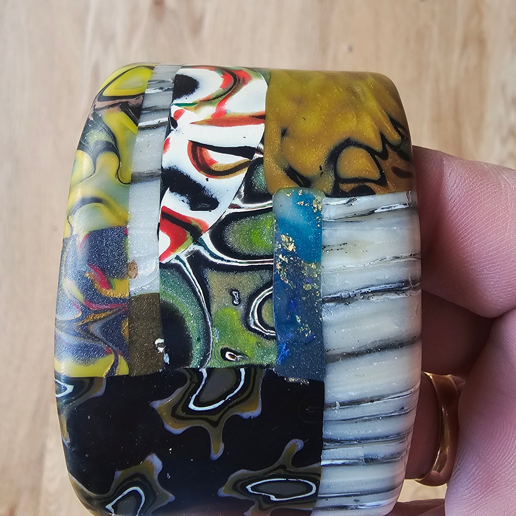 Polymer Clay Cuff for the Art Lover - Storylines