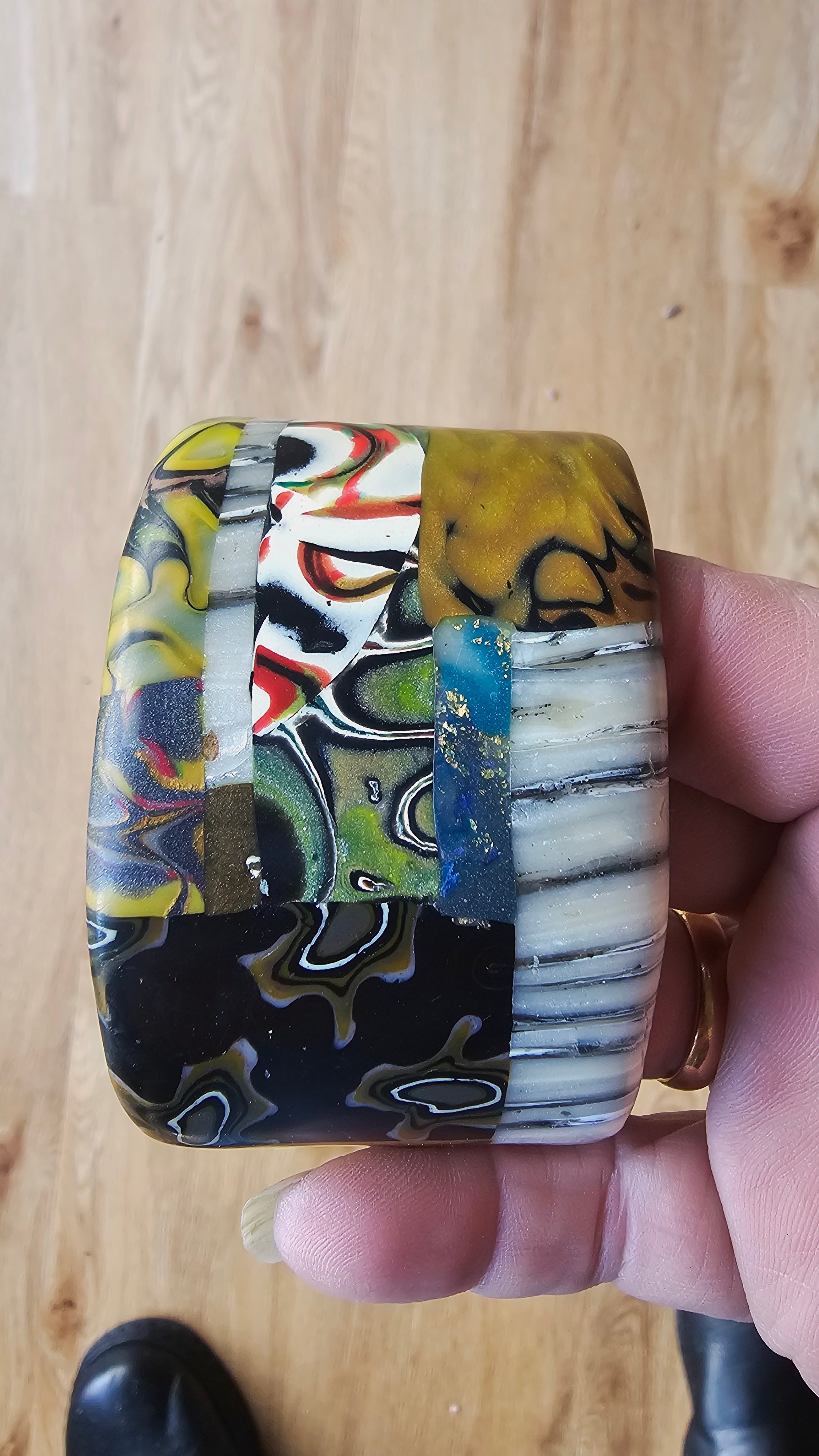 Polymer Clay Cuff for the Art Lover - Storylines