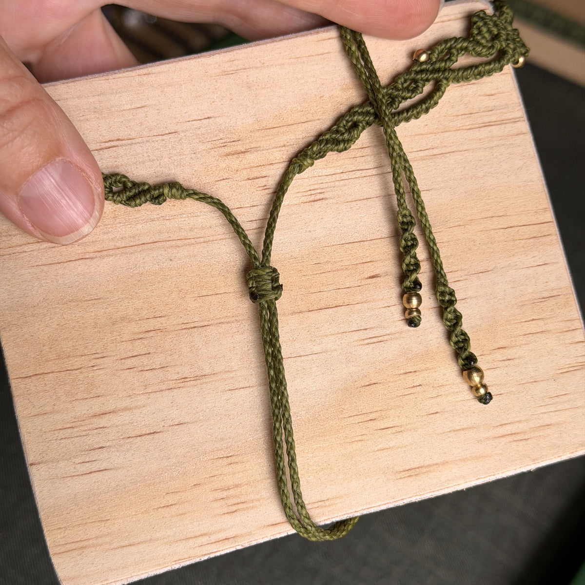 Macrame Vine Leaf Choker with focal bead - earthy forest fae collection