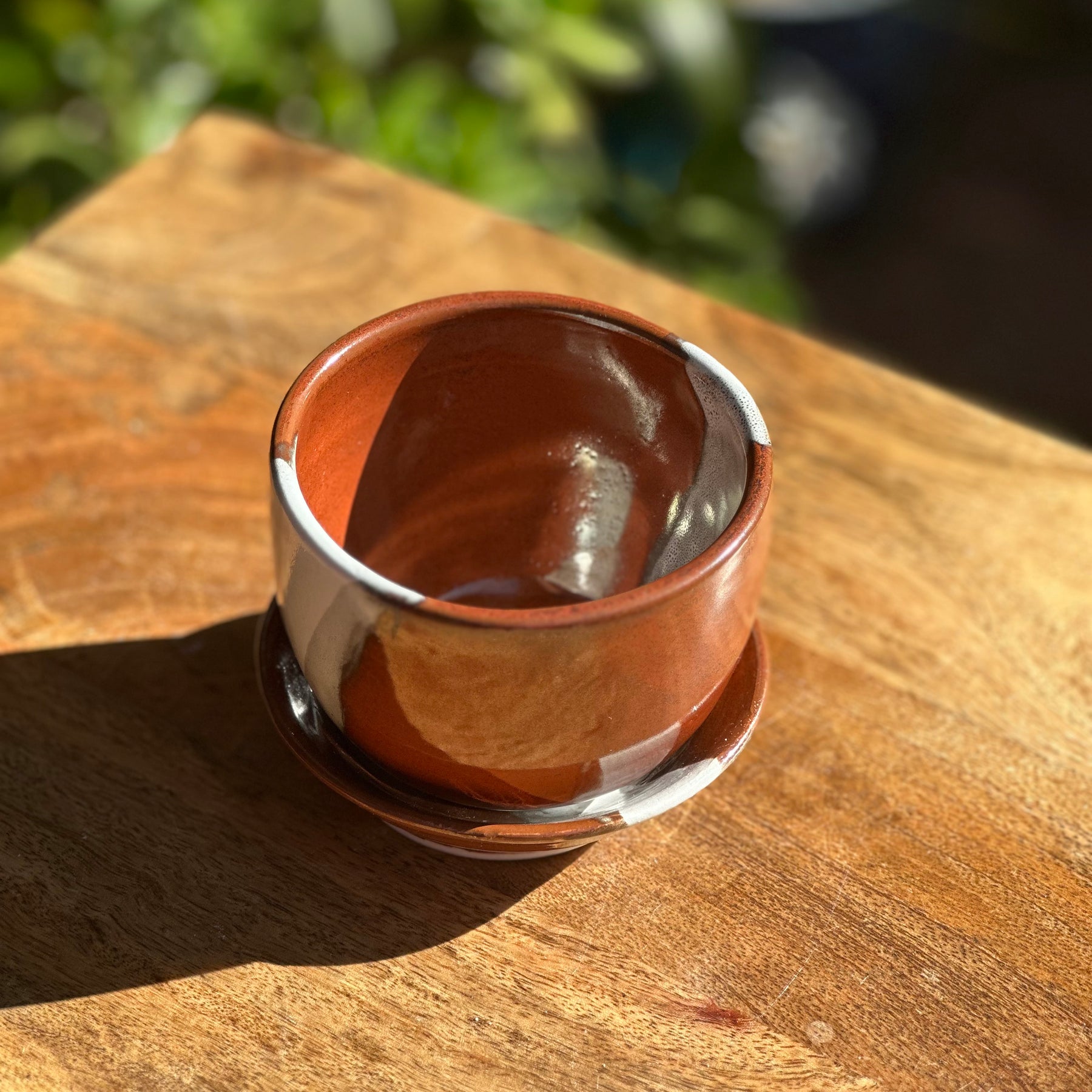 Pilbara Calling Handmade Porcelain Tea Cup & Small Dish Set | Australian Ceramic Tea Cup | Wheel Thrown Pottery