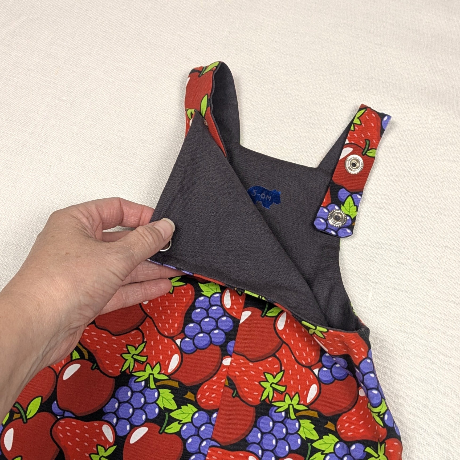 Handmade Overalls for active kids | Apple and Grape Collection | sizes 00-2