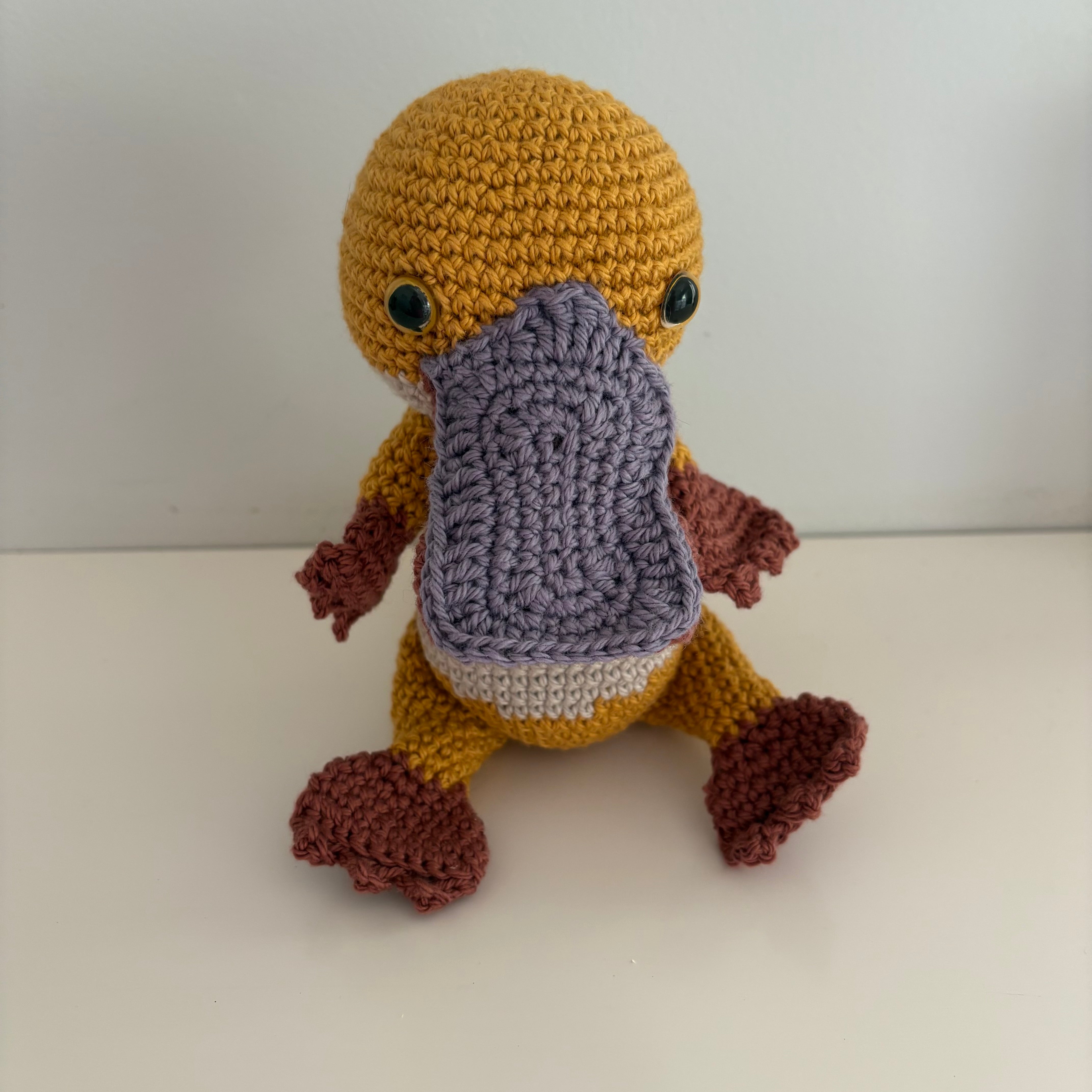 Crochet platypus, cute Australian plushie