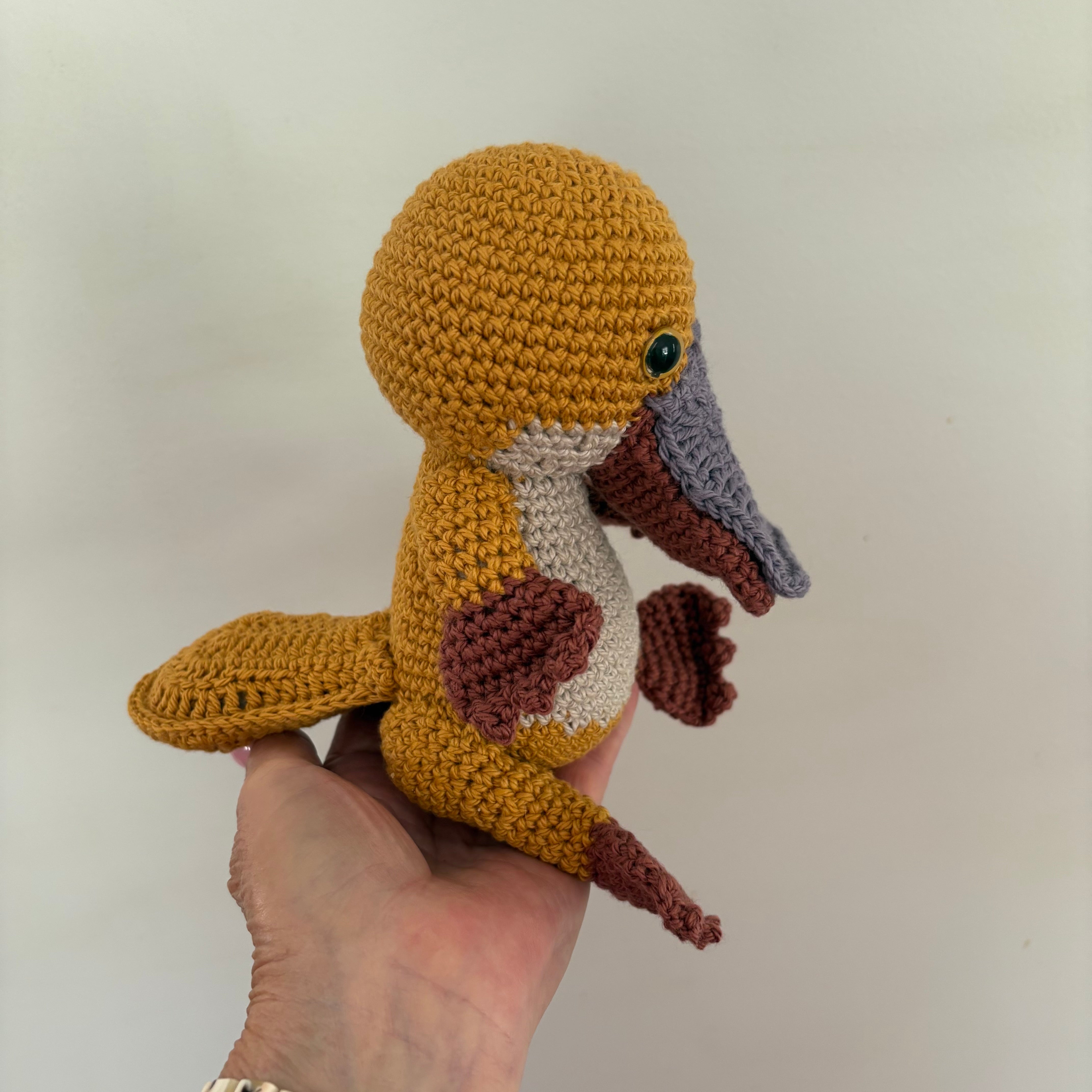 Crochet platypus, cute Australian plushie