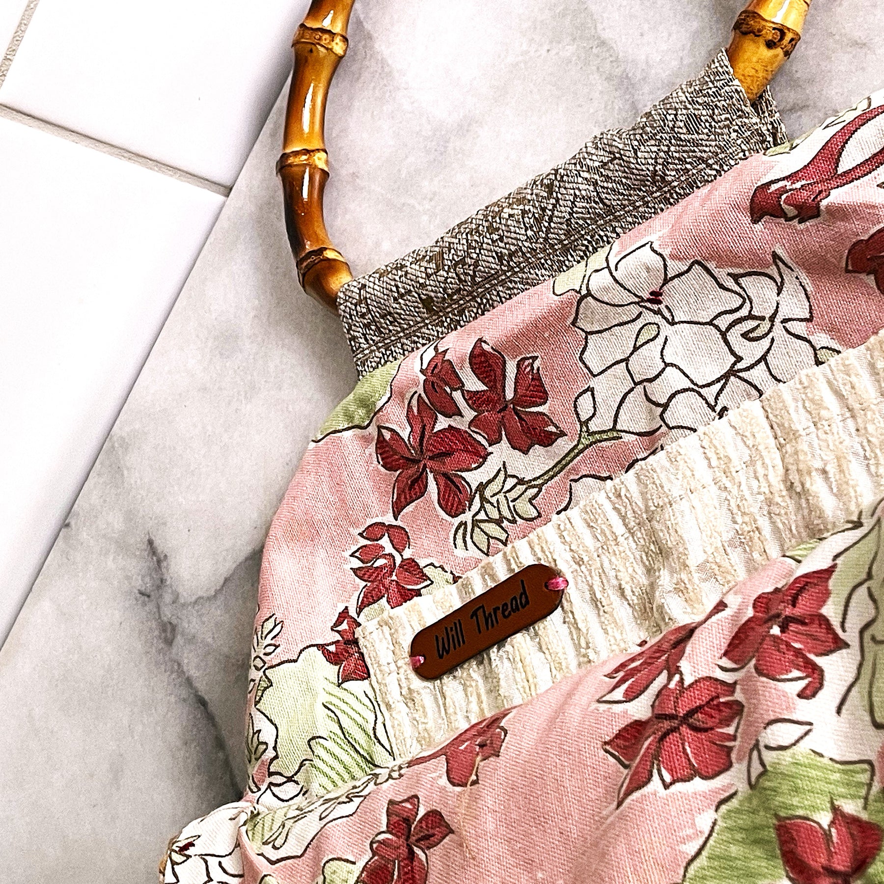 Handmade Vintage Style Cream Handbag