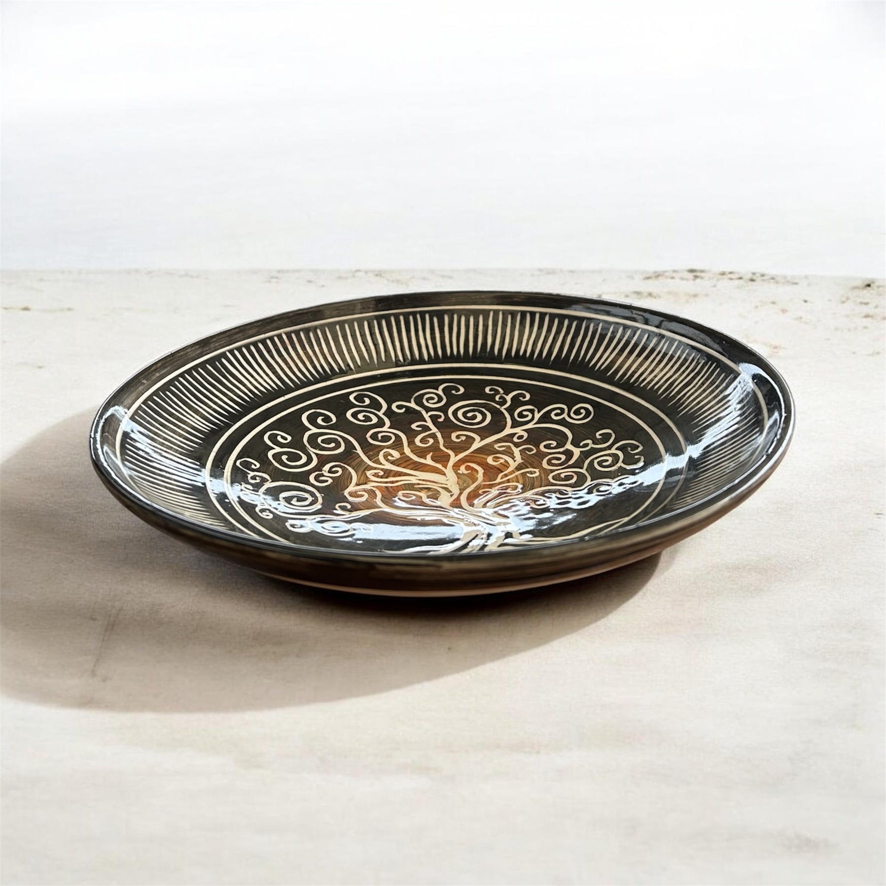Ceramic tree of life bowl