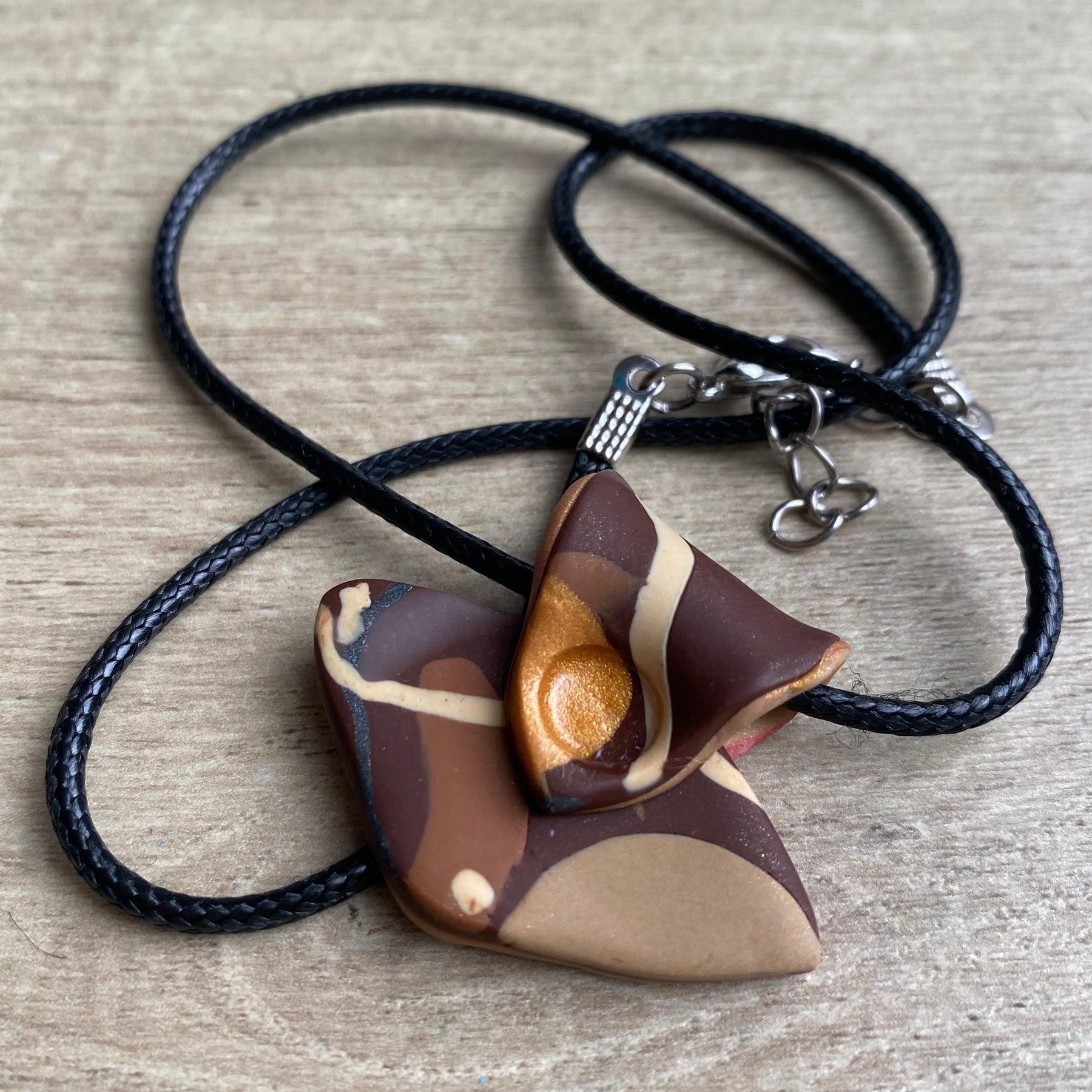Diamond Handbag Polymer Clay Pendant- Handmade One of A Kind Pendant