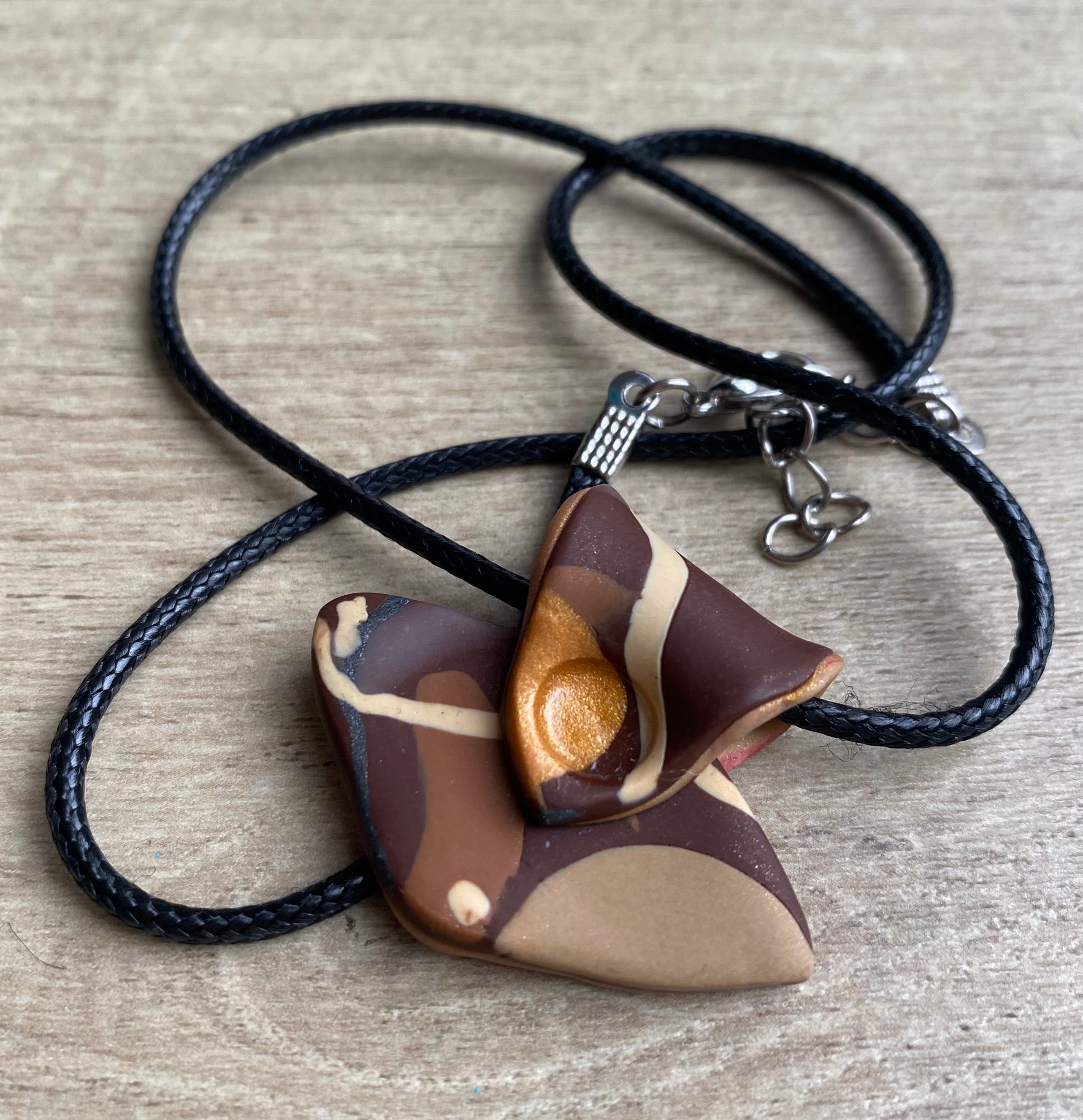 Diamond Handbag Polymer Clay Pendant- Handmade One of A Kind Pendant