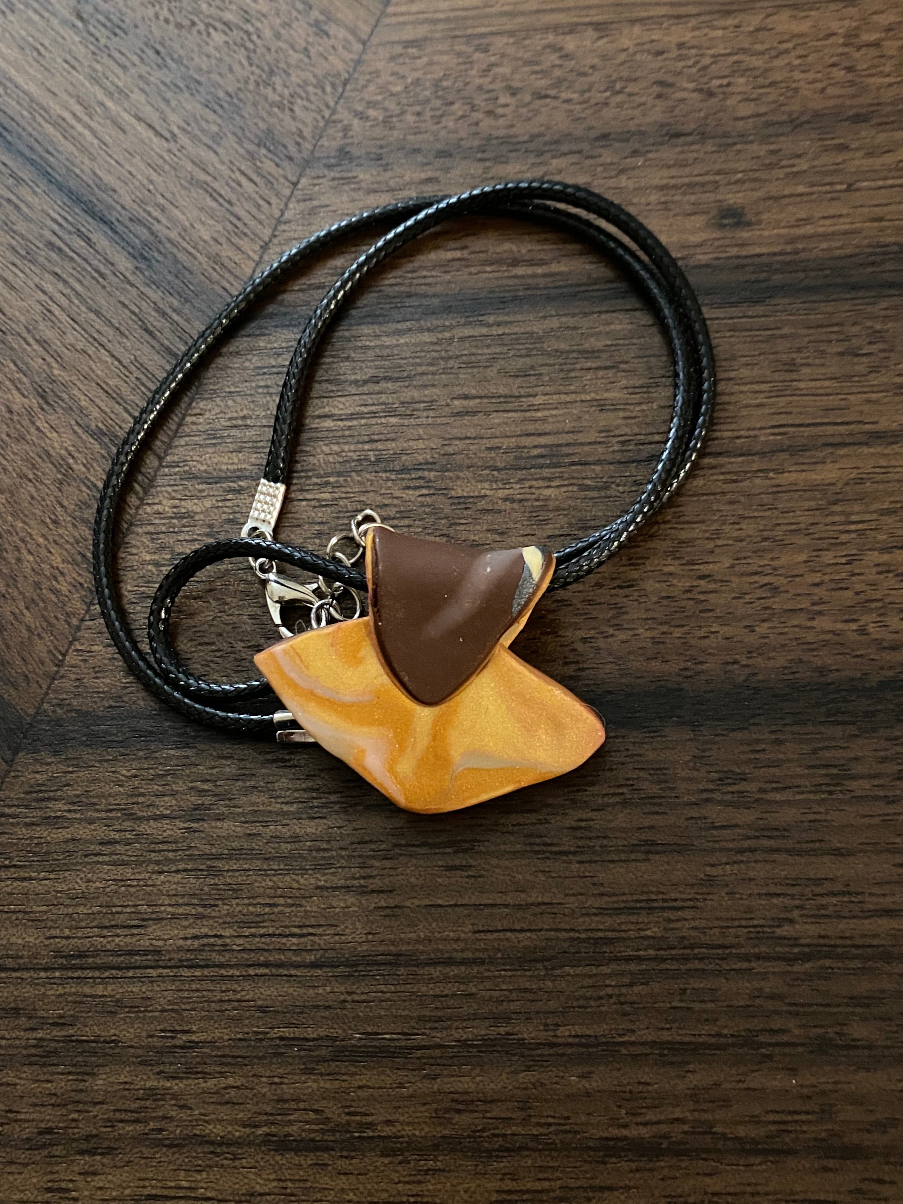 Diamond Handbag Polymer Clay Pendant- Handmade One of A Kind Pendant