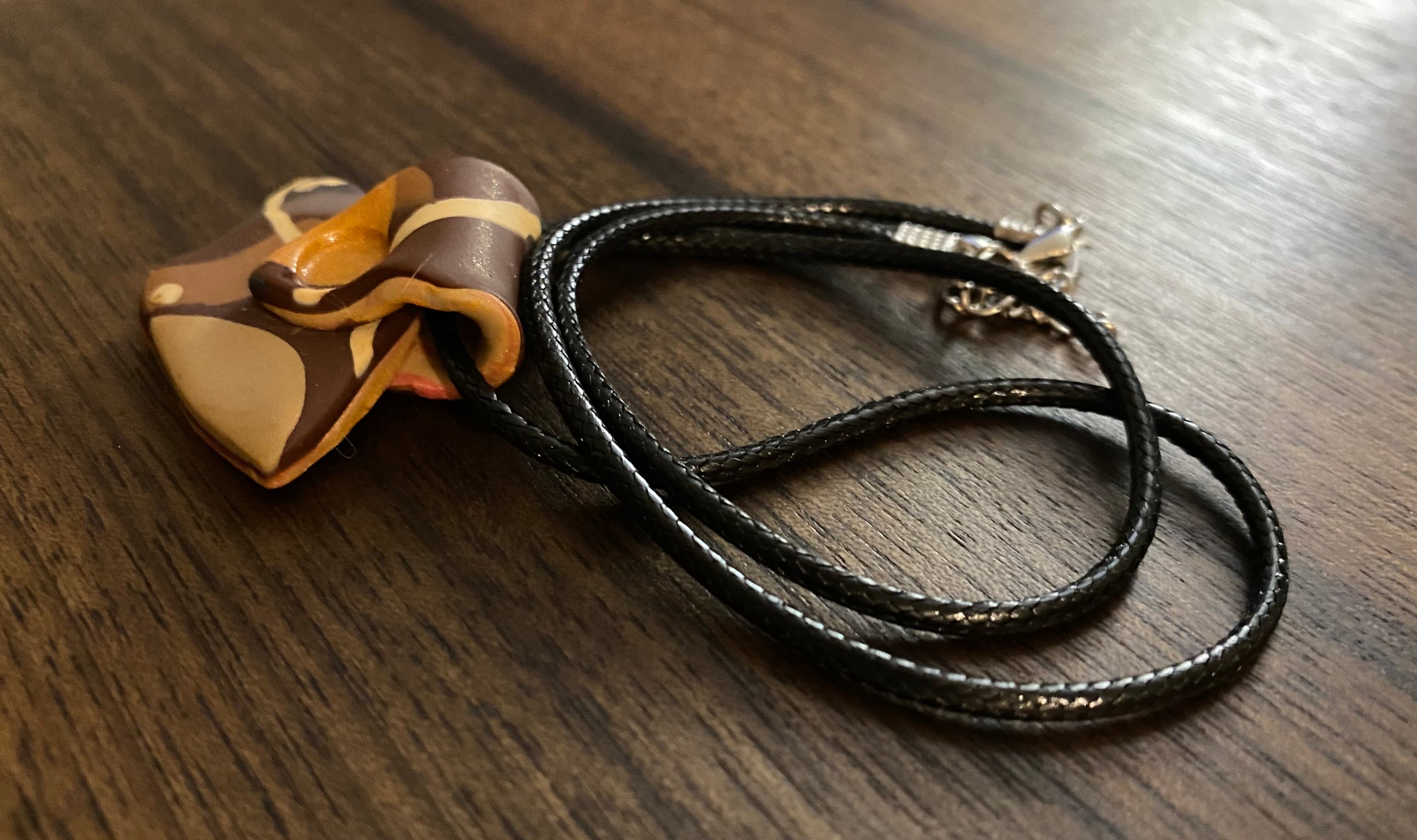 Diamond Handbag Polymer Clay Pendant- Handmade One of A Kind Pendant