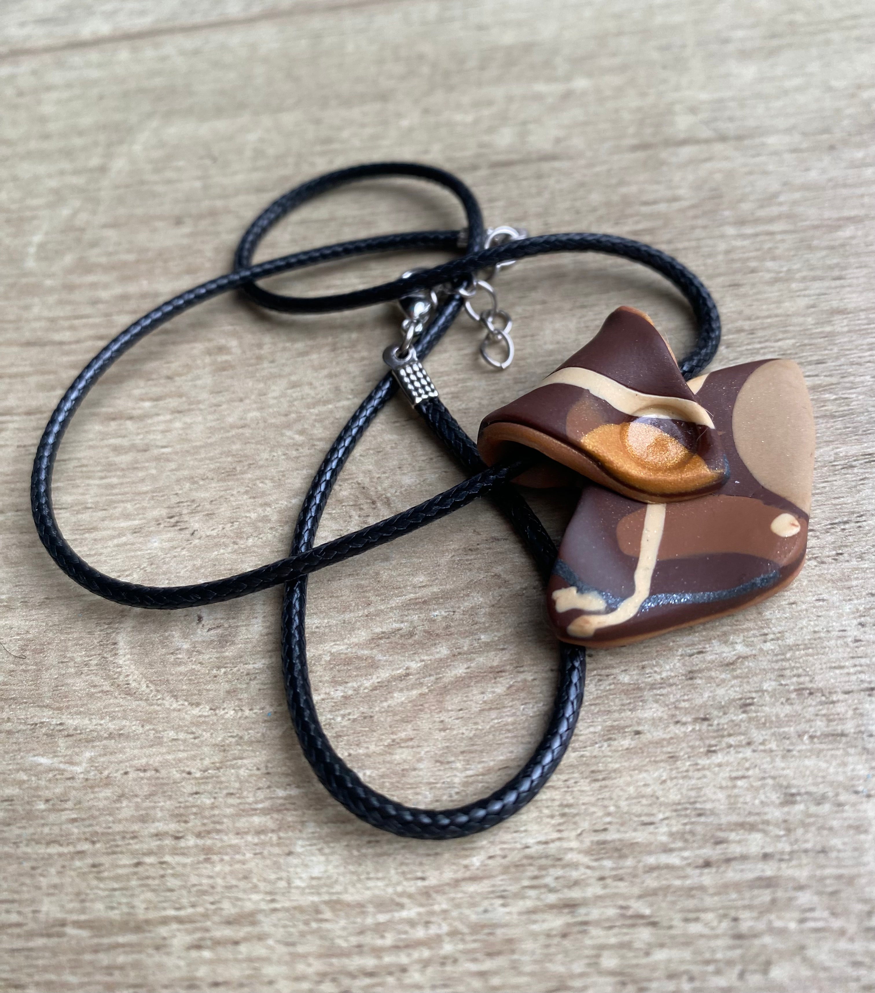 Diamond Handbag Polymer Clay Pendant- Handmade One of A Kind Pendant