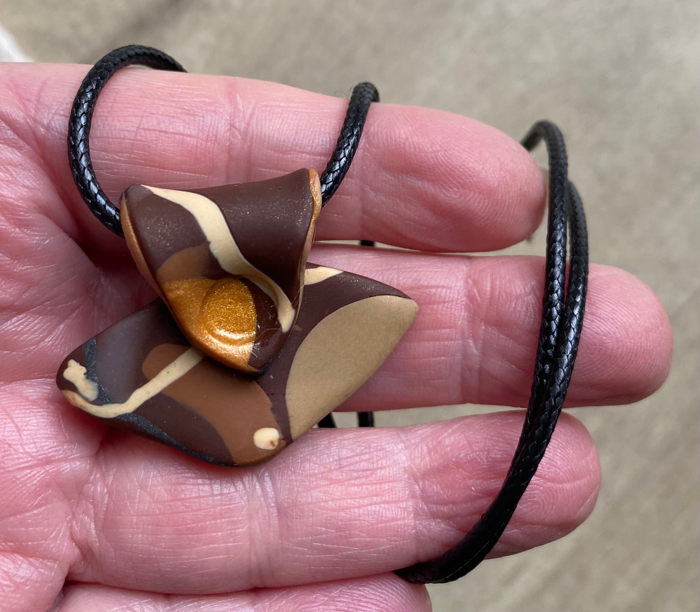 Diamond Handbag Polymer Clay Pendant- Handmade One of A Kind Pendant