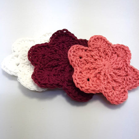 Cotton Facial Washers, set of 3