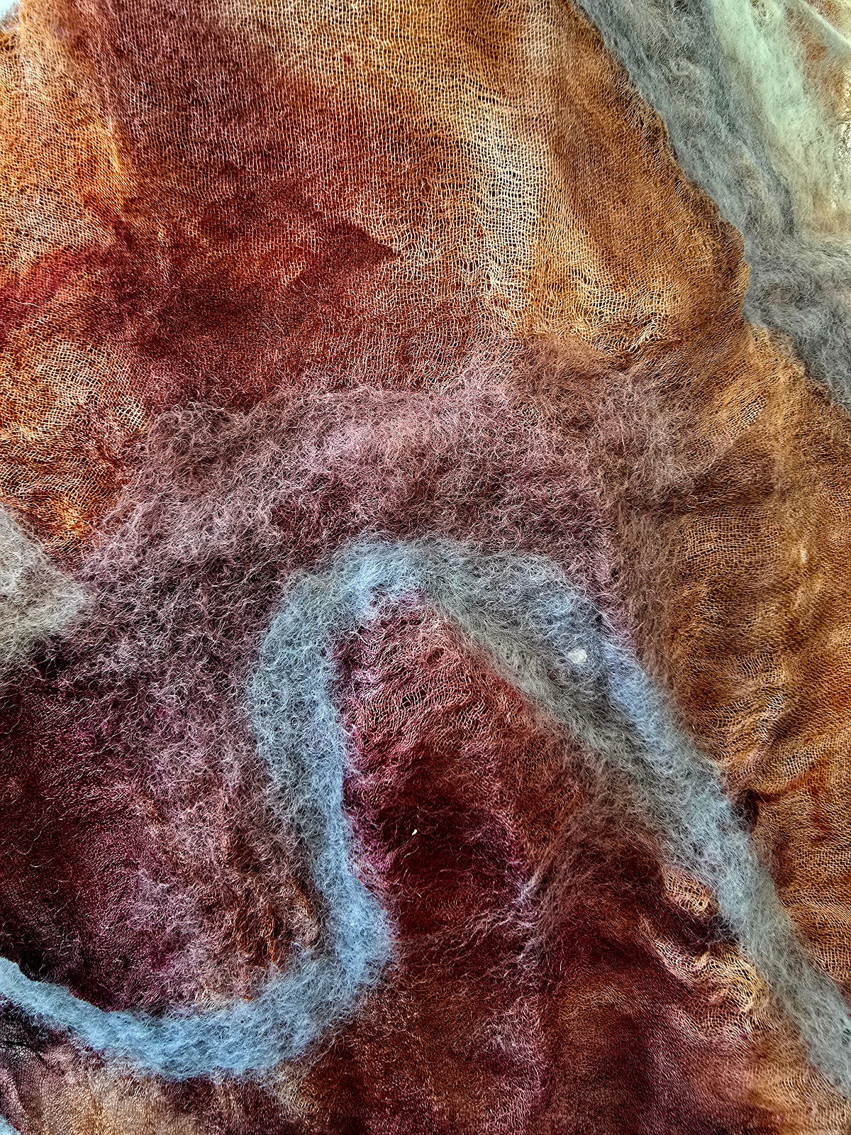 Nuno Felt Wool & Silk Scarf – Earth & Stone Inspired