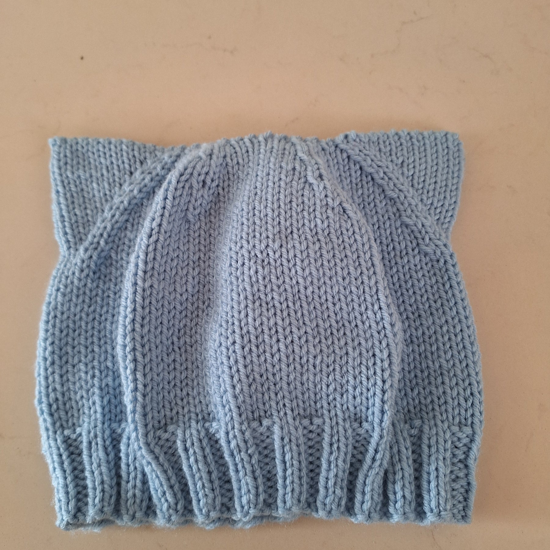 Handknitted Kids' 'Cat' Beanie Sz 5-8 yrs