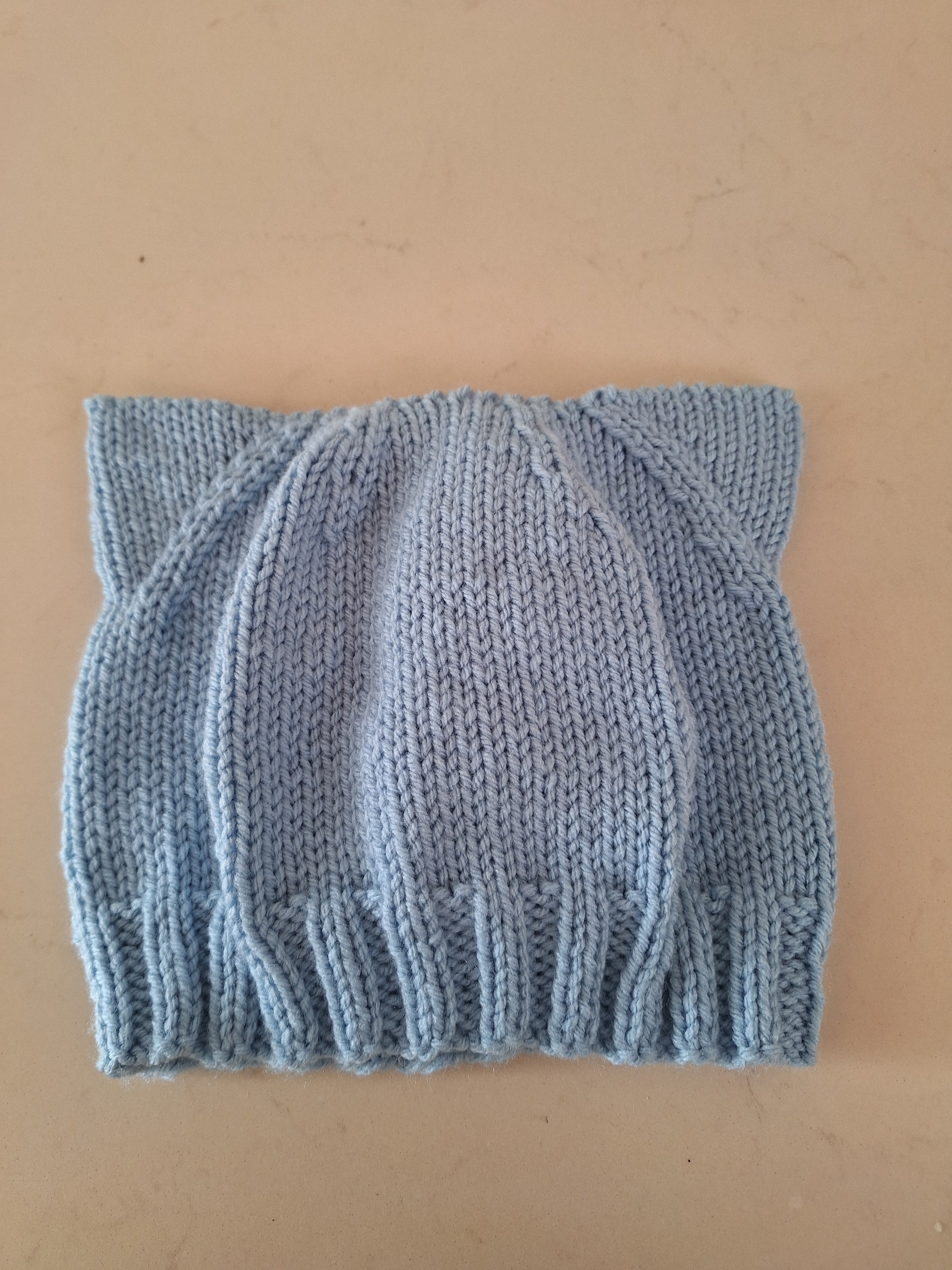 Handknitted Kids' 'Cat' Beanie Sz 5-8 yrs