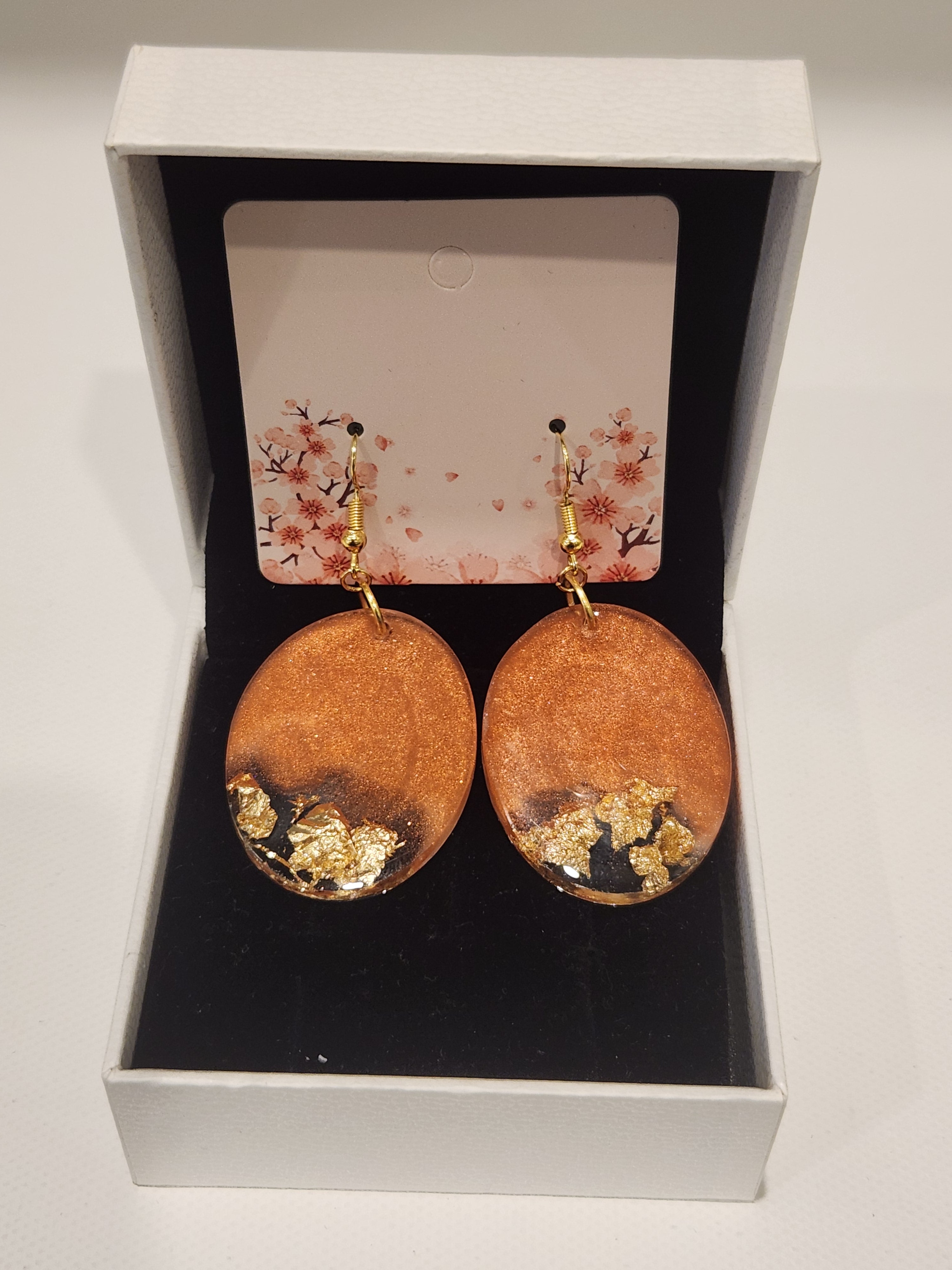 Aurora Copper Flake Earrings