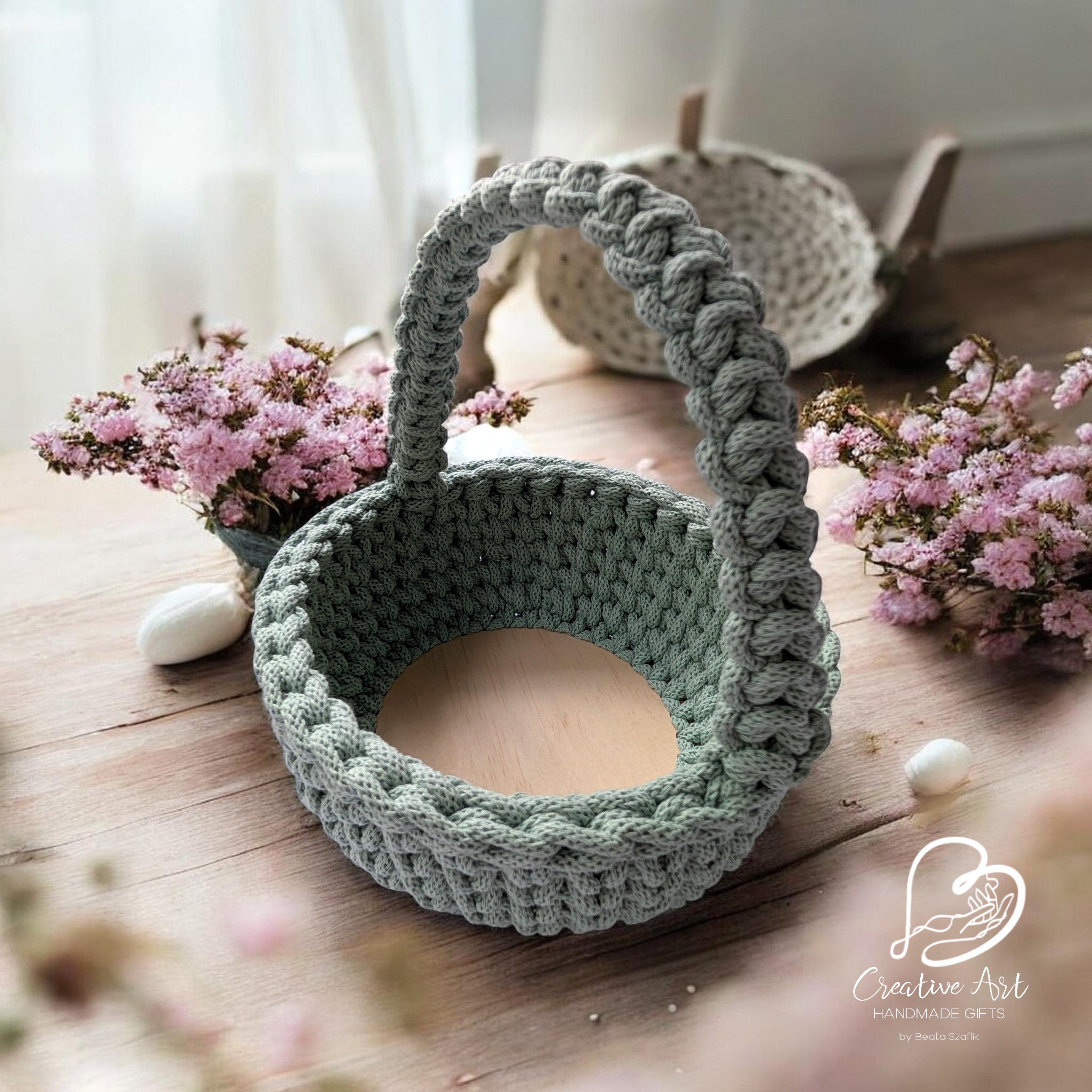 Easter Basket with Handle (MEDIUM size)