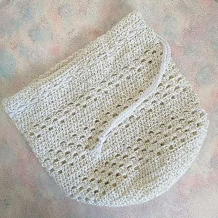 Crochet Boho Drawstring Bag & Summer Beanie