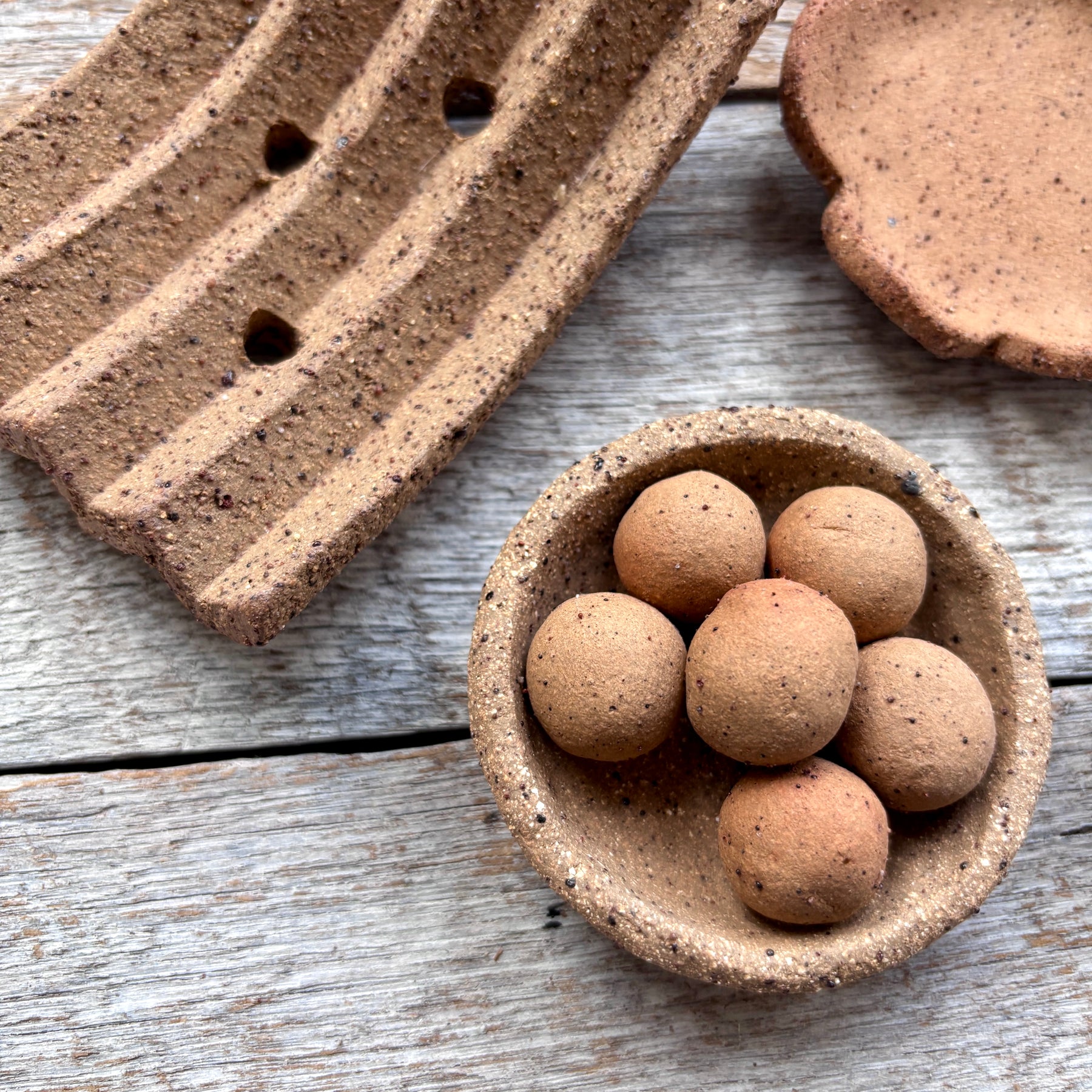 Rustic Ceramic Soap Dish + Flower Dish + Essential Oil Dish | SPRING SALE BUNDLE