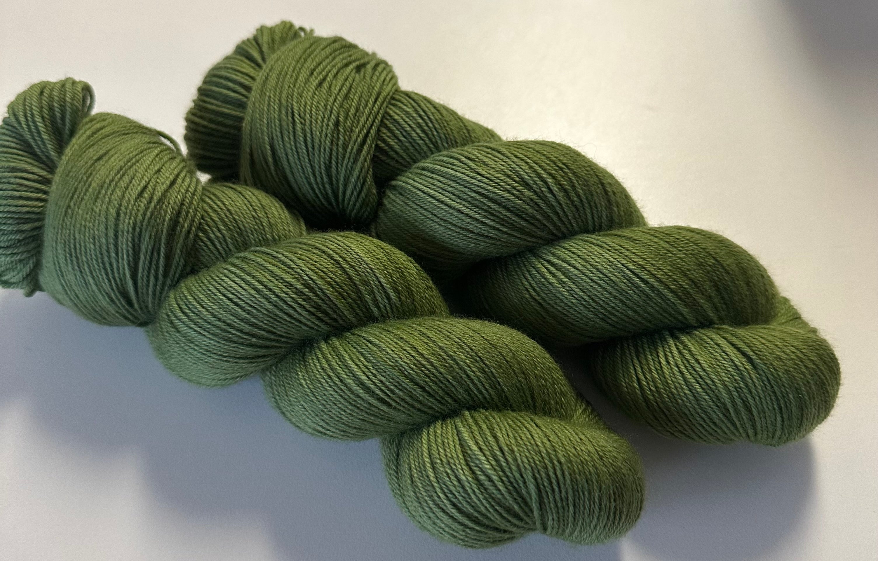 Optillian Green - 4ply Deluxe Hand Dyed Yarn