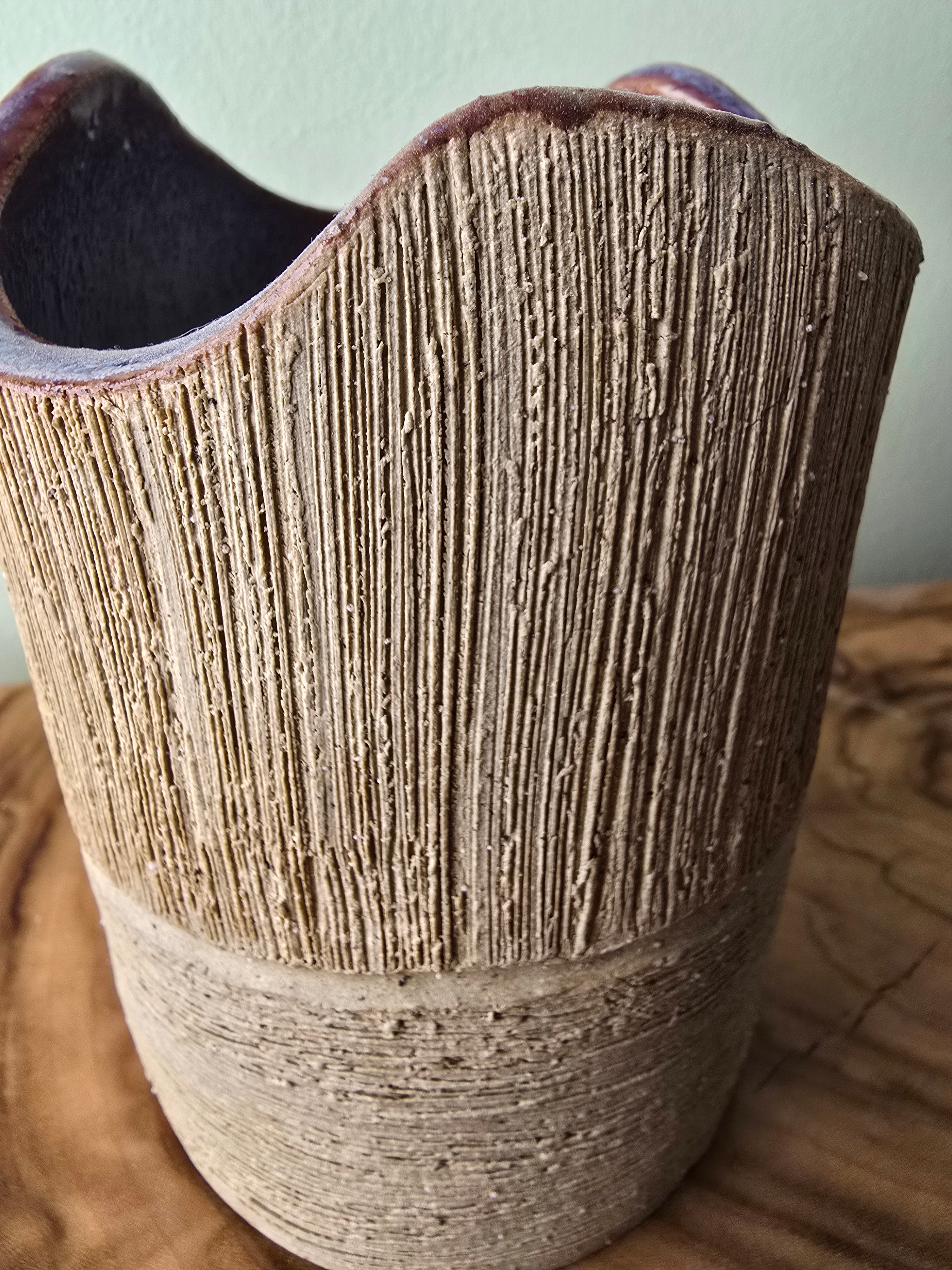 Rustic textured vase