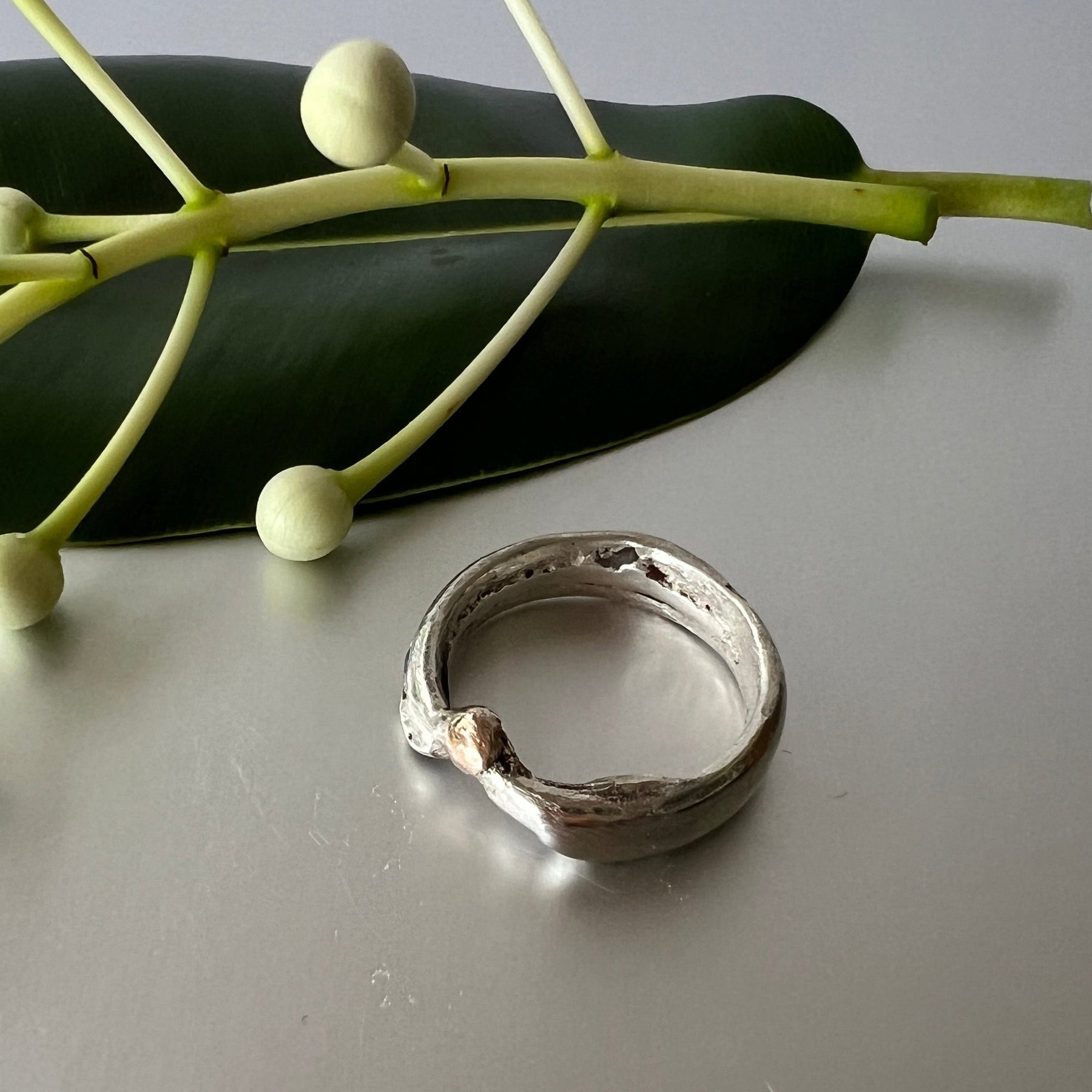 “The Breakaways” Sterling silver & sapphire ring