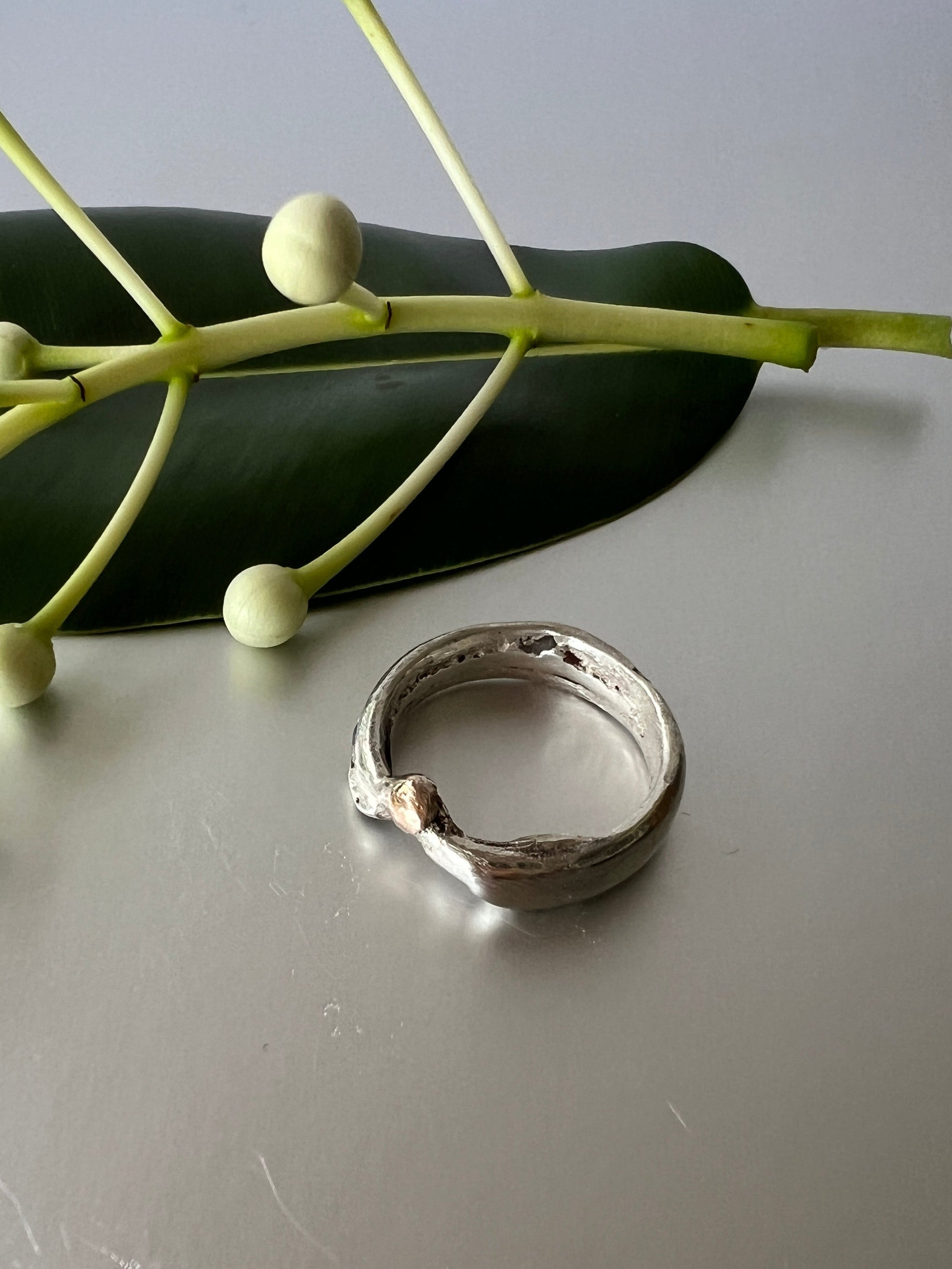 “The Breakaways” Sterling silver & sapphire ring