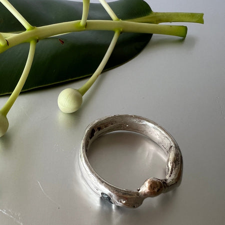 “The Breakaways” Sterling silver & sapphire ring