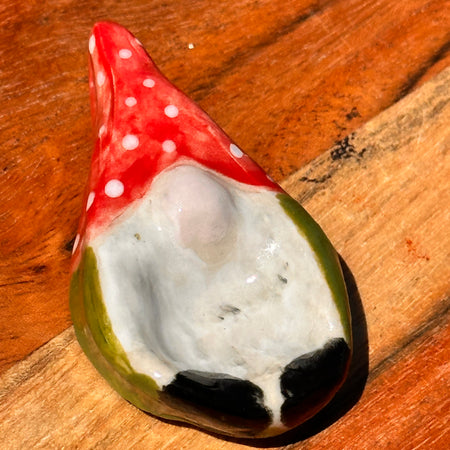 Pocket Gonk Pebble | Handmade Ceramic Worry Stone & Mini Trinket Dish