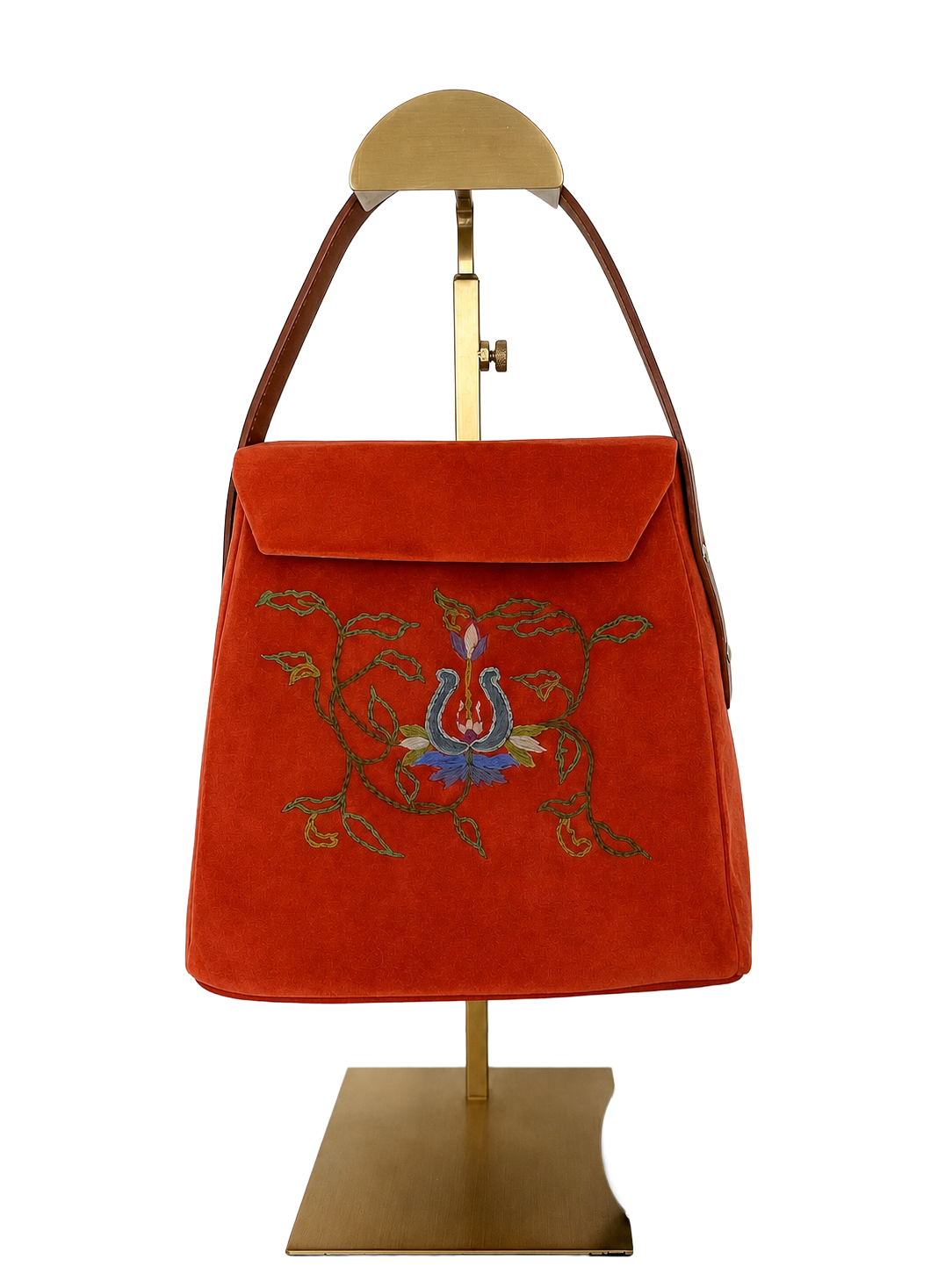 (Copy) Handmade Orange Velvet Handbag Upcycled