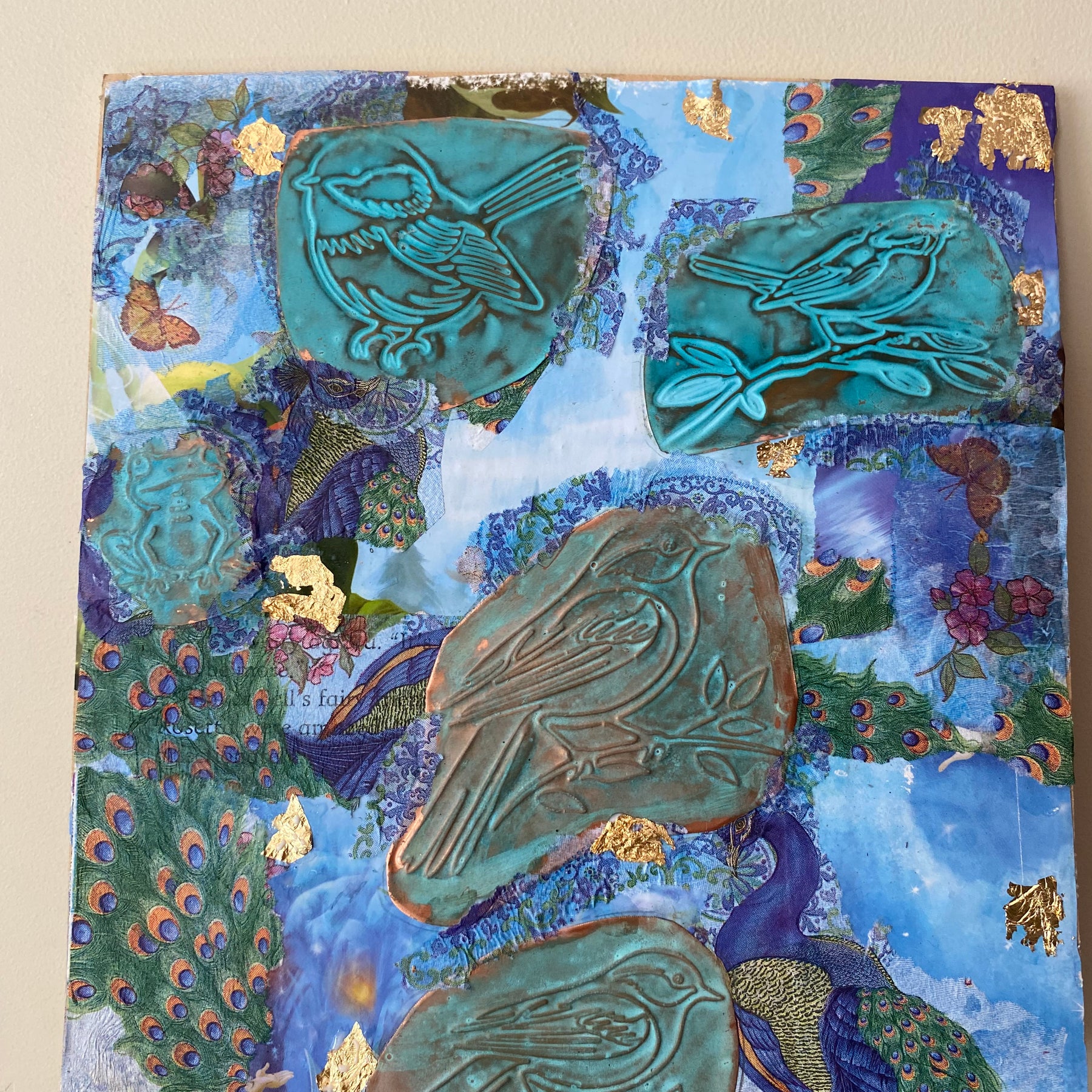 Secret garden, copperart wall hanging