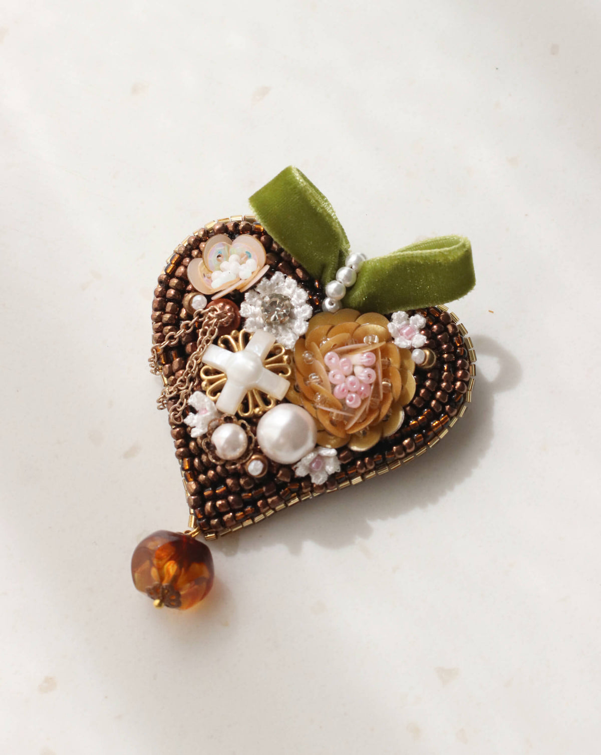 Classic Grace Beaded Brooch