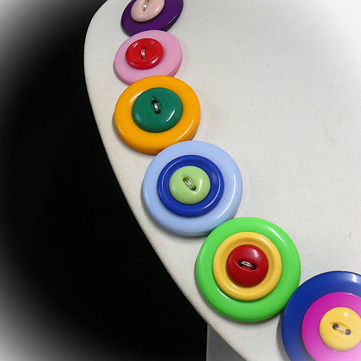 Colourful Button necklace - Bright and Beautiful