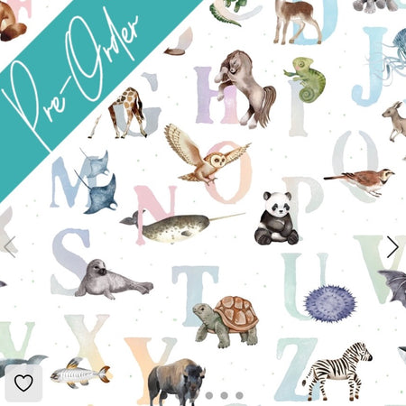 PRE-ORDER Water-resistant wet bags - Animal Alphabet (Flora & Fable)