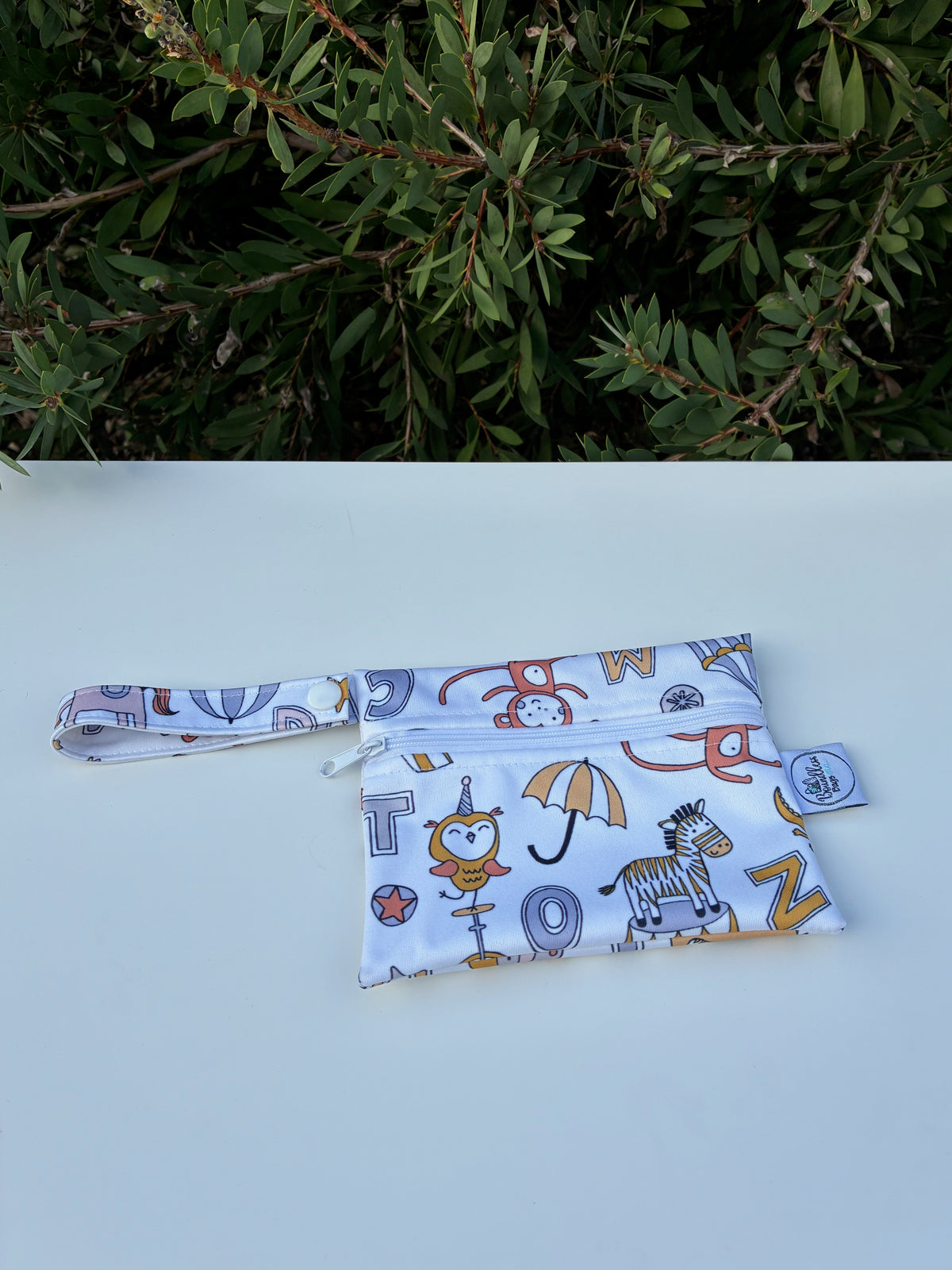 READY MADE Water-resistant wet bags - Animal Circus Alphabet (Cecca Designs)