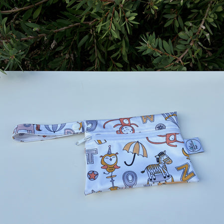 READY MADE Water-resistant wet bags - Animal Circus Alphabet (Cecca Designs)  | Ready to ship | FREE Postage