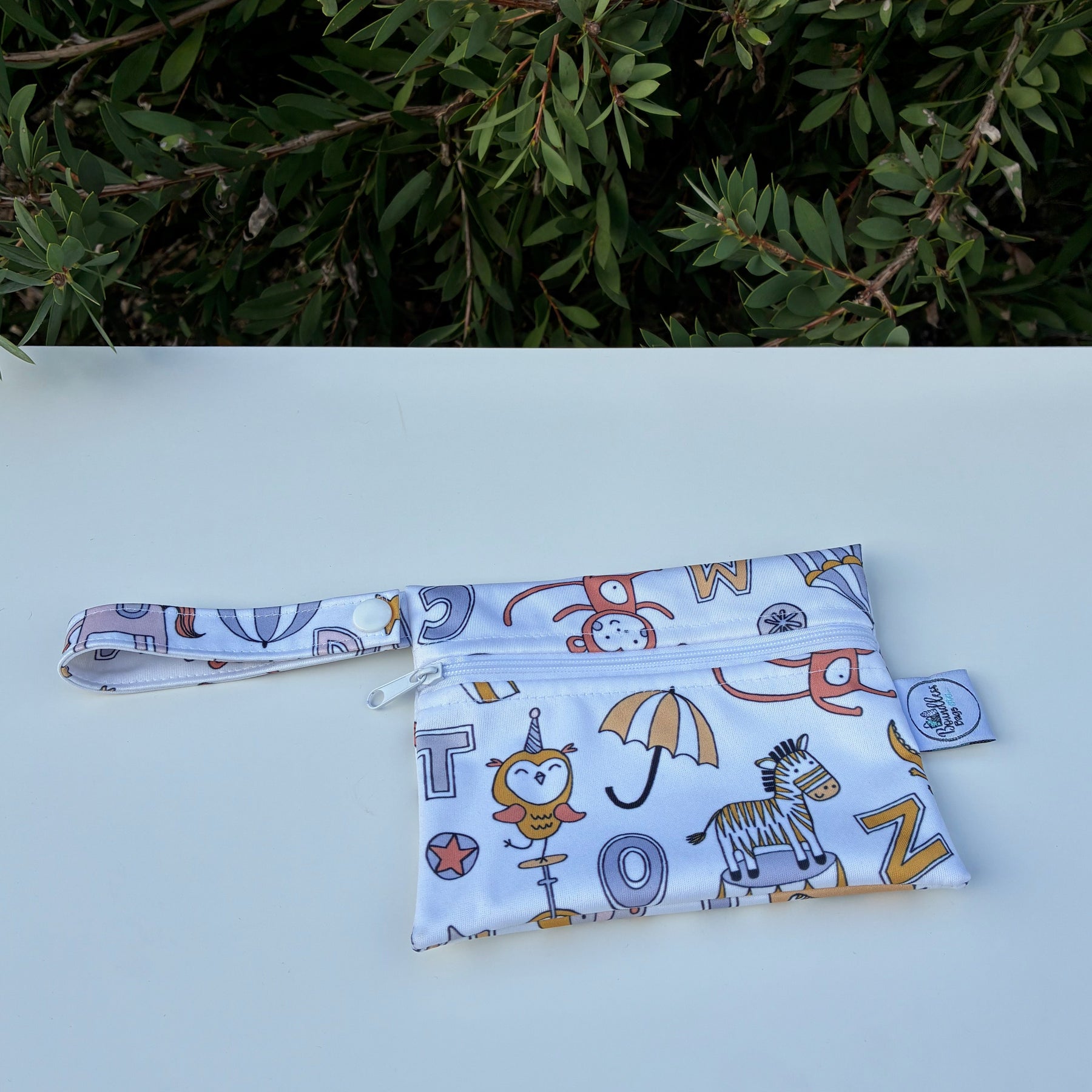 READY MADE Water-resistant wet bags - Animal Circus Alphabet (Cecca Designs)  | Ready to ship | FREE Postage