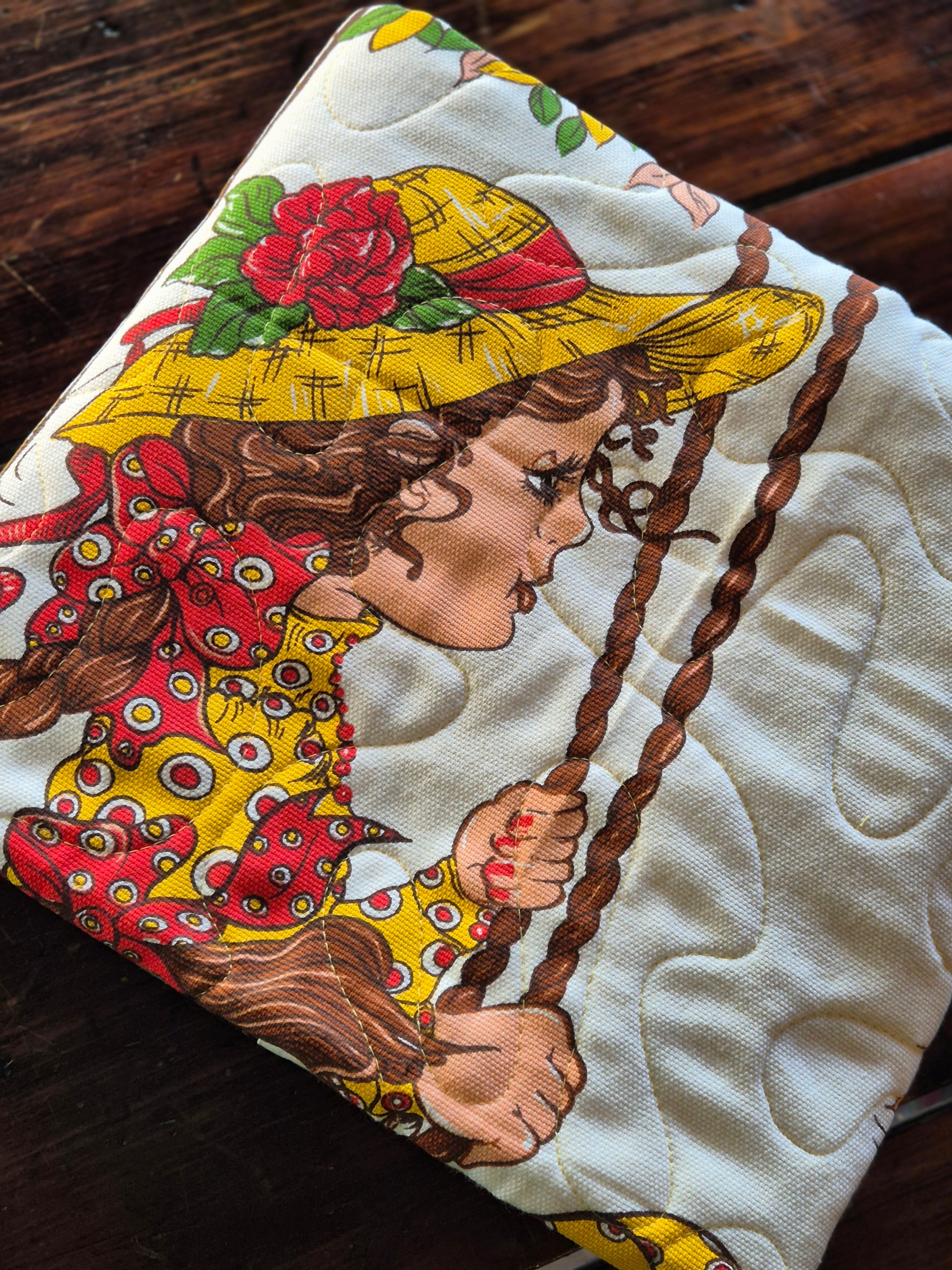 Beige and Brown toned cot size quilt