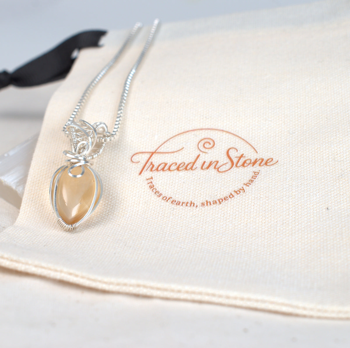 Citrine Keepsake – November Birthstone Silver-Filled Pendant