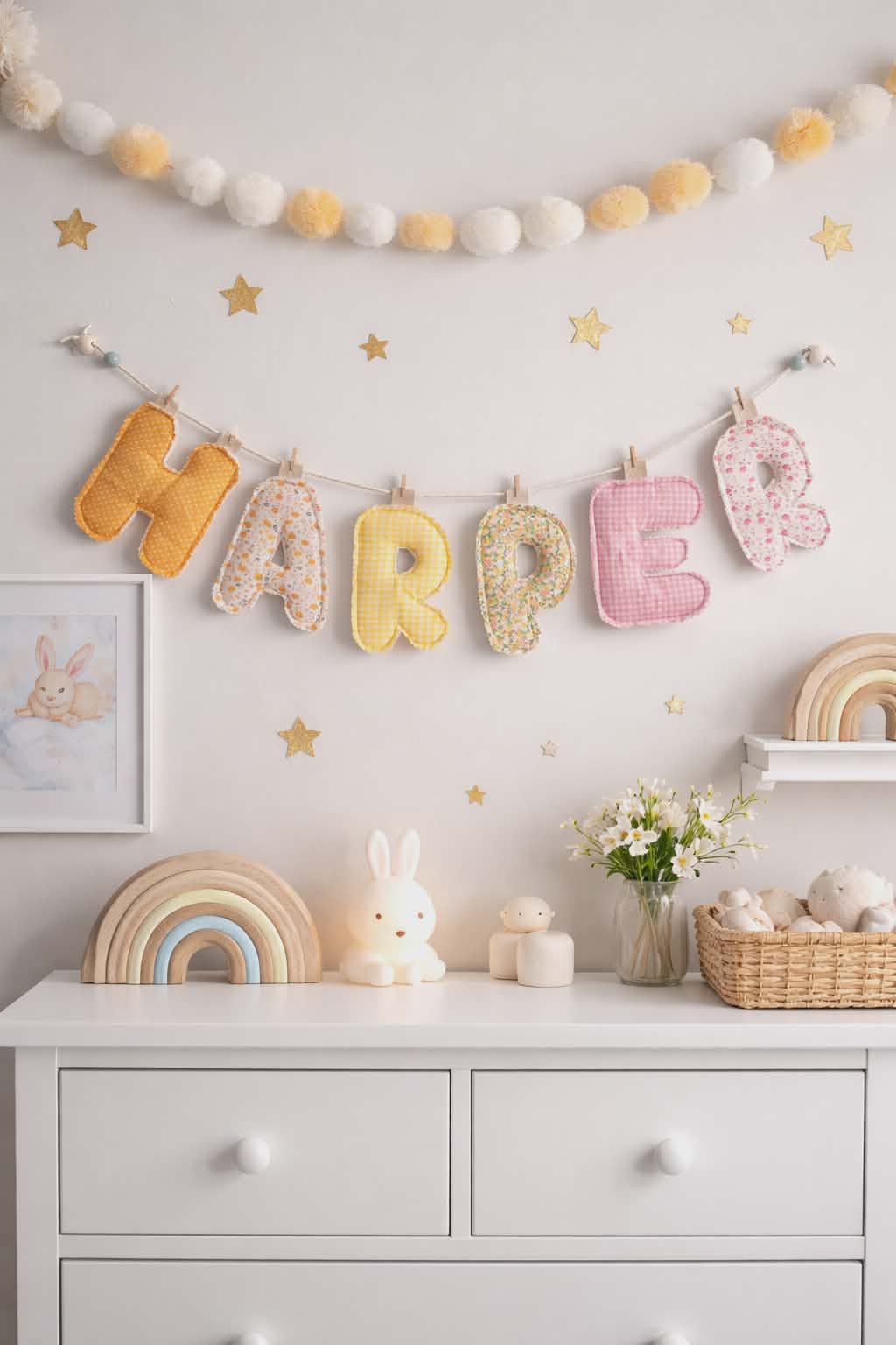 Handmade Personalised Room Decor Banner Nursery