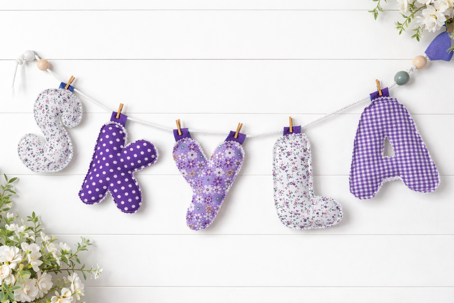 Handmade Personalised Room Decor Banner Nursery