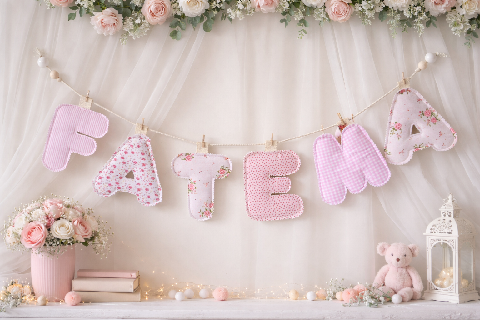 Handmade Personalised Room Decor Banner Nursery