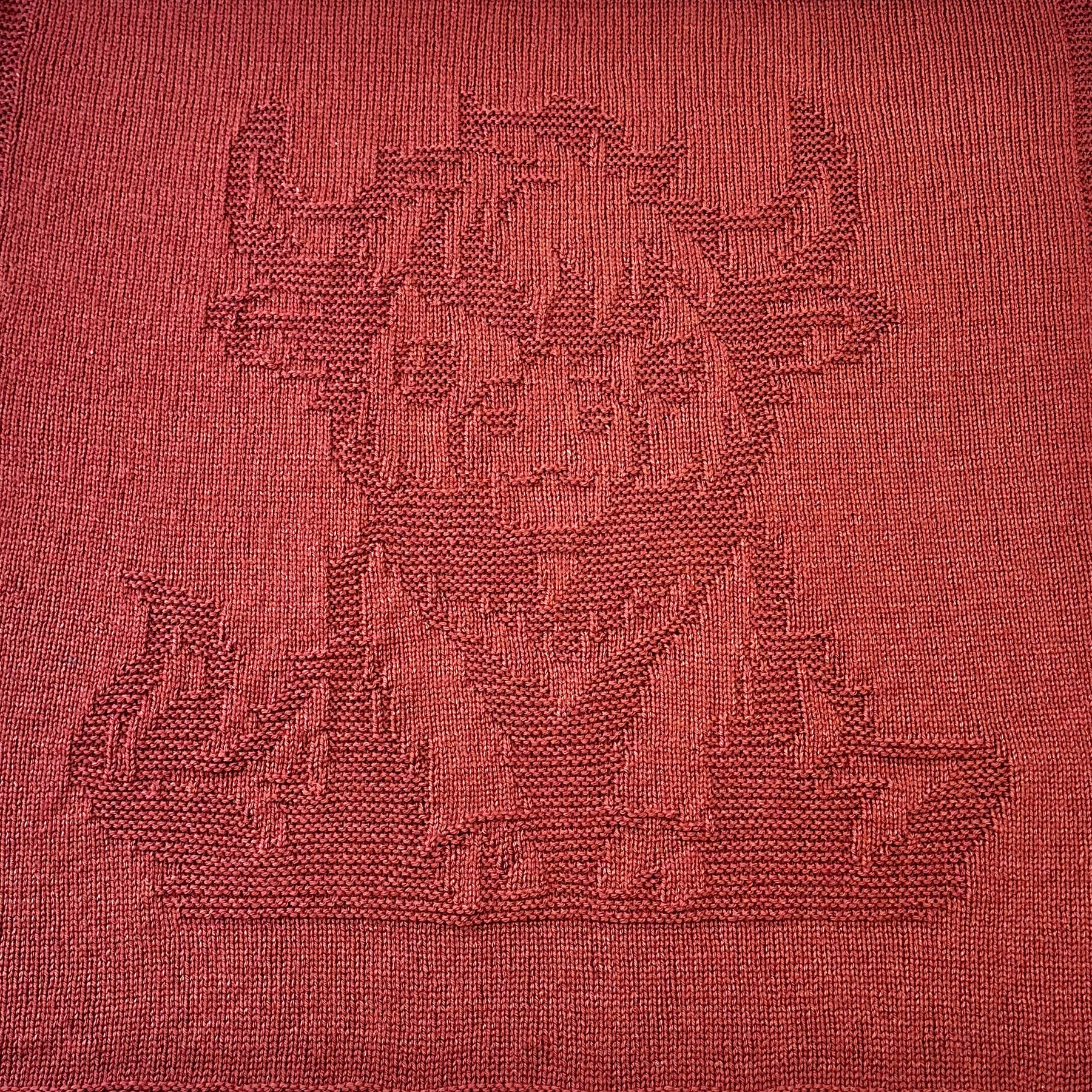 Highland Cow Knitted Blanket