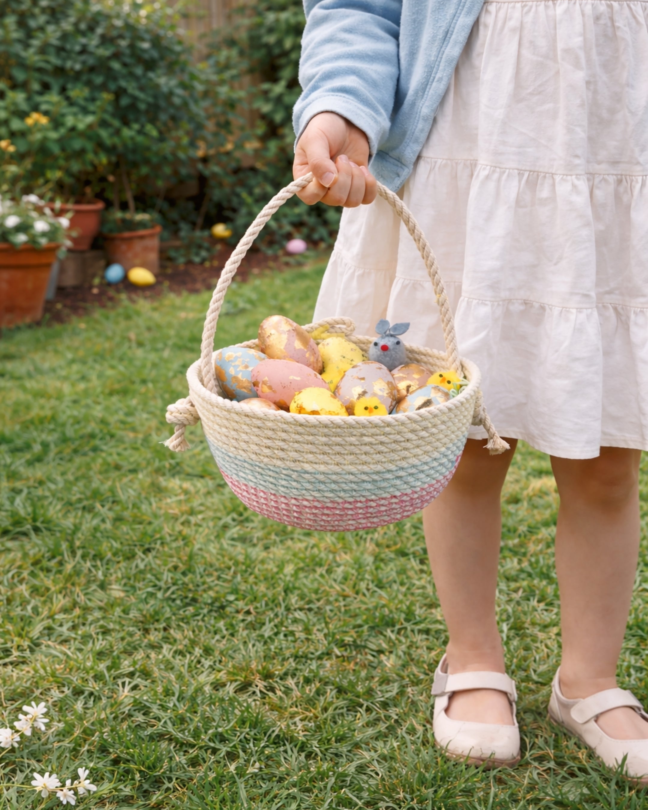 Cotton Rope Easter Basket
